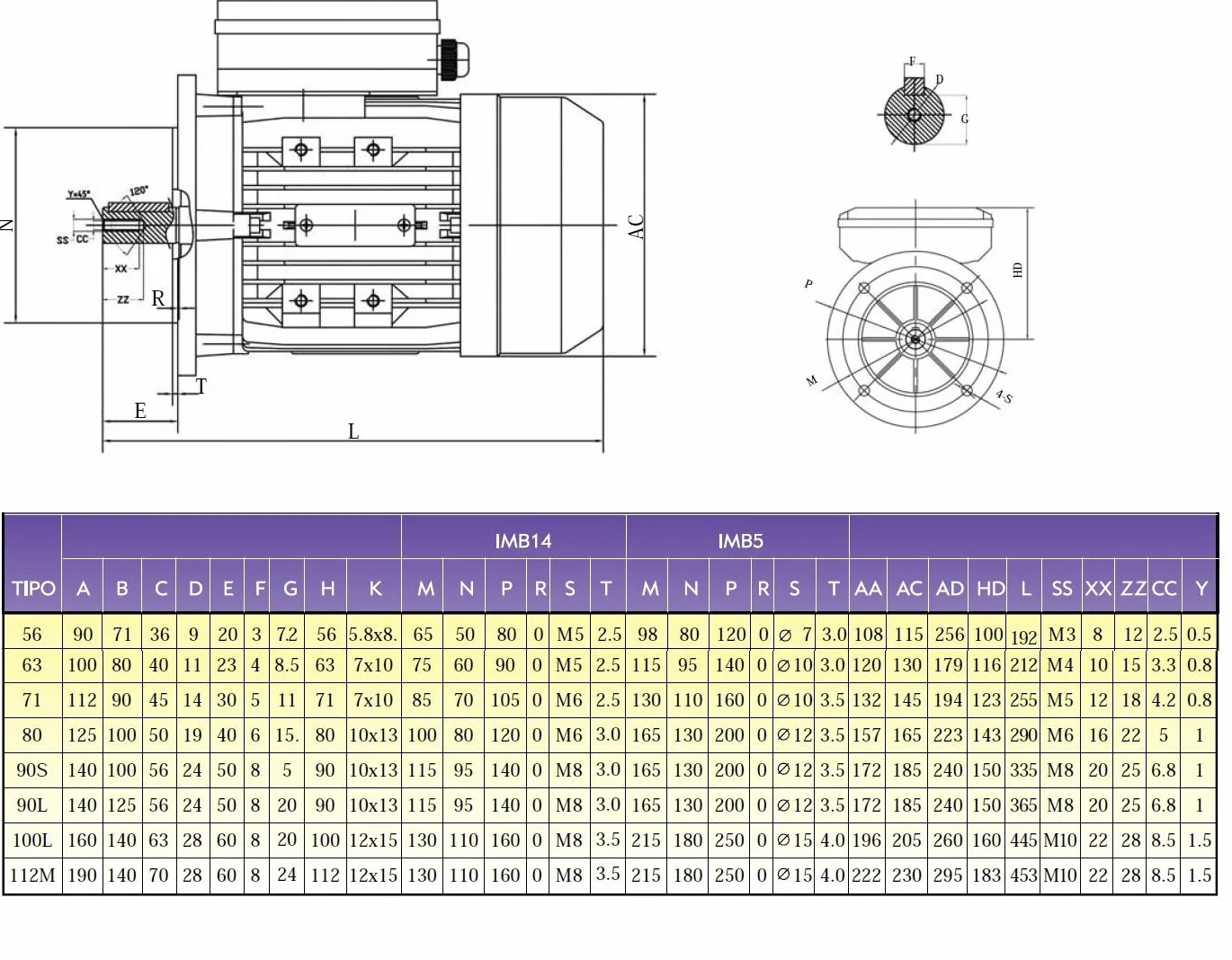 MOTOR ELECTRICO MONOFASICO 2,2KW / 3CV 220V 3000RPM B5 (BRIDA 200mm) TAMAÑO 90L - EJE 24mm ALTO PAR DE ARRANQUE ALREN