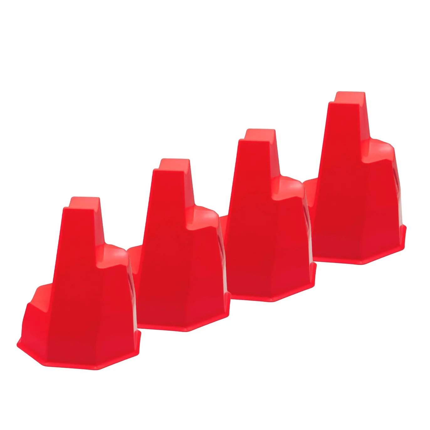 Brama West 4 caballos Pylonetti Bloque de obstáculos 30 cm x 35 cm x 30 cm Rojo 4 unidades