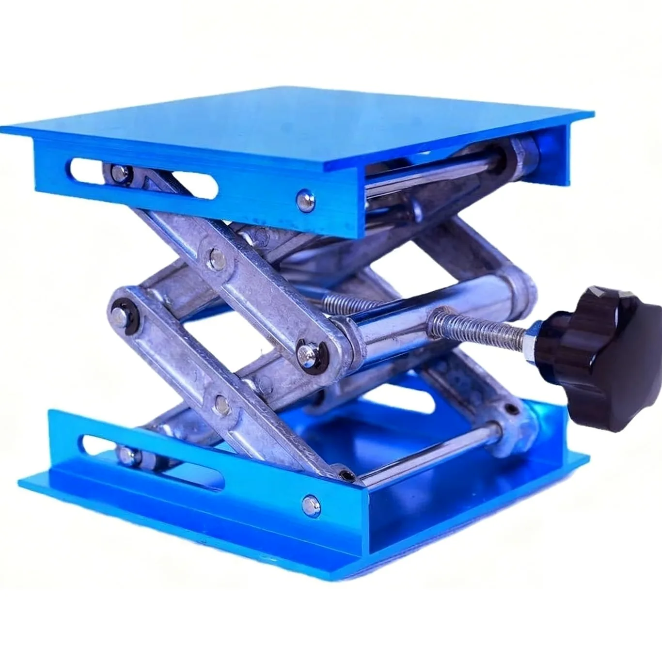 Mesa elevadora hidráulica manual, plataforma de tijera de acero inoxidable, altura ajustable de 50 a 460 mm, capacidad de carga de 5 a 25 kg, perfecta para uso en laboratorio y coches RC, 300 x 300 mm