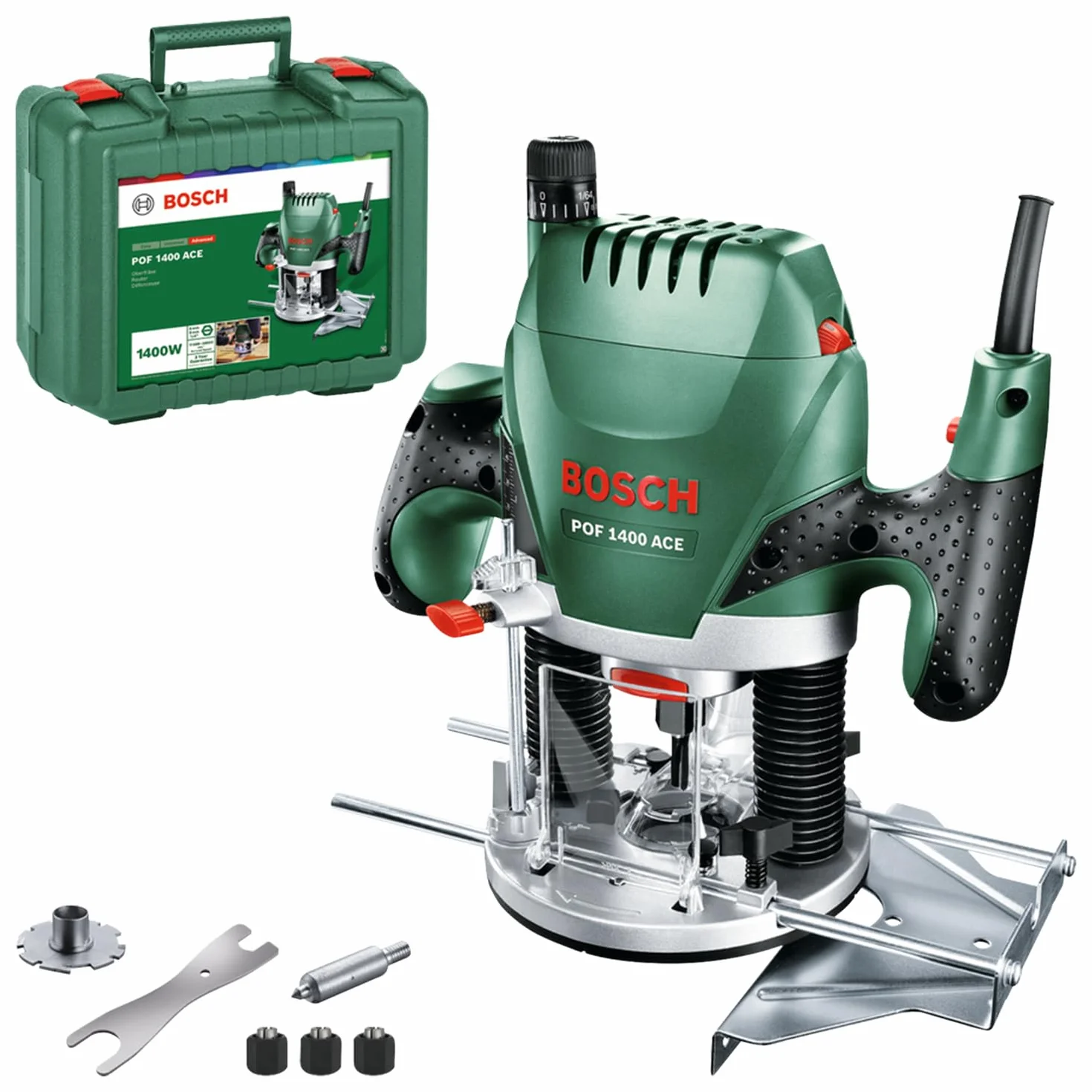 Bosch fresadora de superficie POF 1400 ACE (1400 vatios, en maletín)