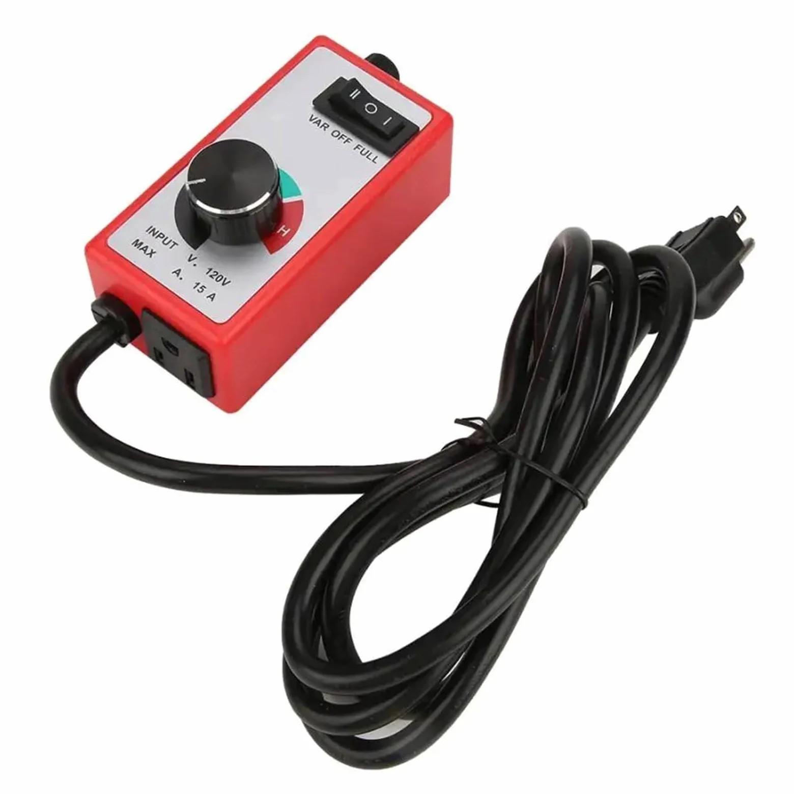Regulador de Velocidad de 120V, Ventilador de enrutador 15A, Controlador Variable, reóstato de Motor eléctrico, regulador de Motor Rojo