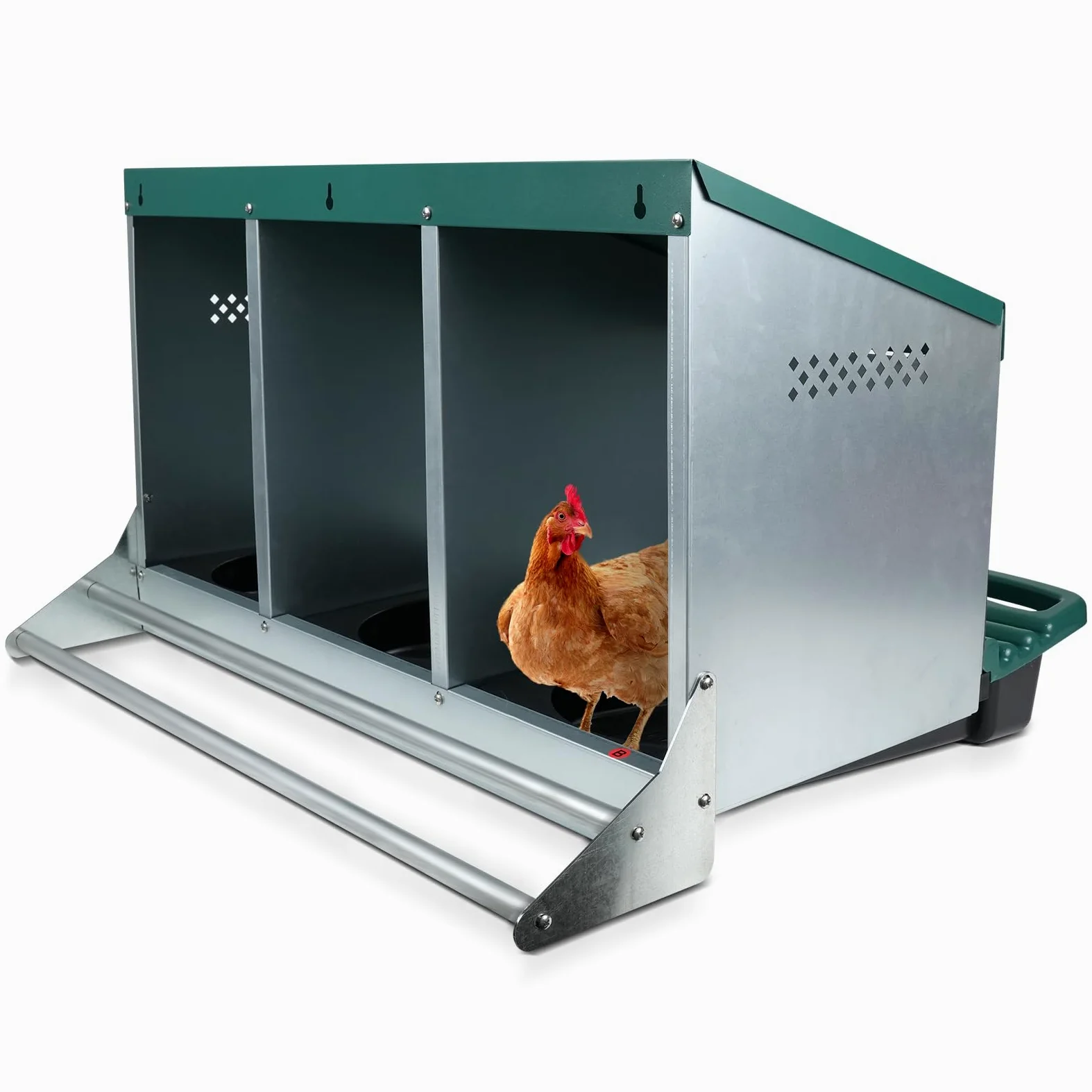 Cajas de Metal con 3 Agujeros para Poner Huevos