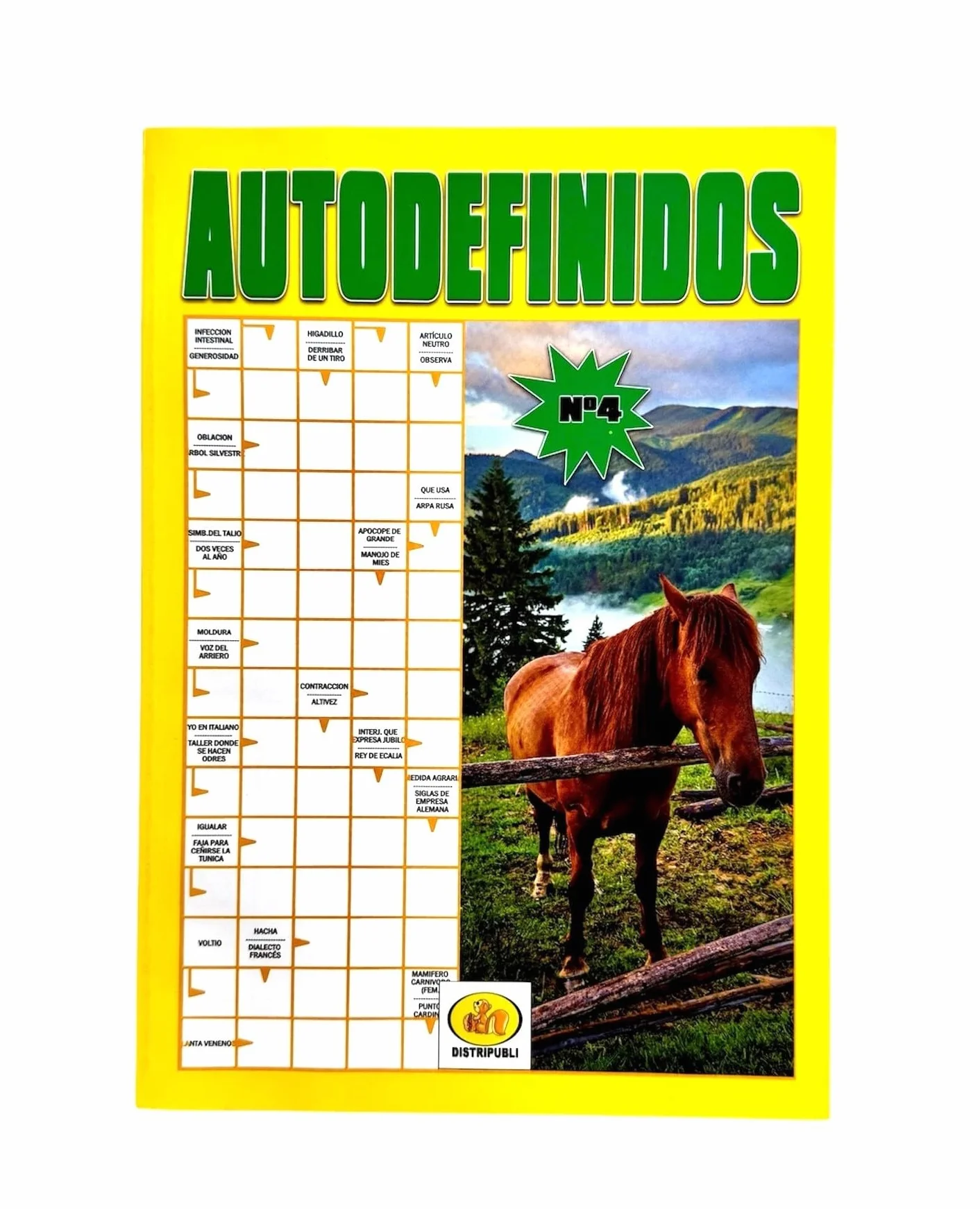4 Libros Pasatiempos Autodefinidos Letra Grande en Español para Adultos Mayores Blanco y Negro