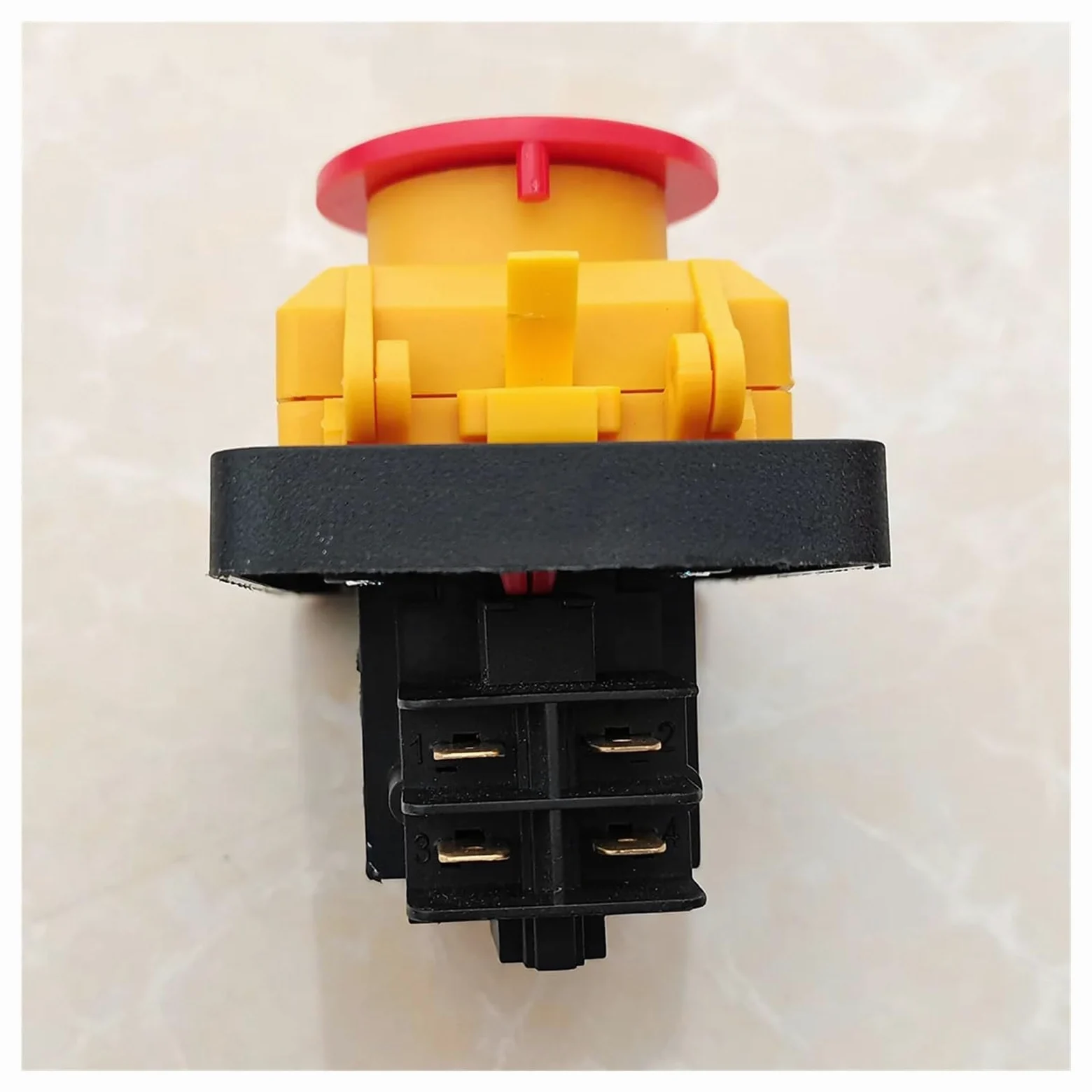Emergency Stop Switch KJD22 4Pins Electromagnetic Switch ON-Off Emergency Stop Button Switches 250VAC 12(10) A 3(1.5) A IP54 5E4 ZL02257672X Controls Switches