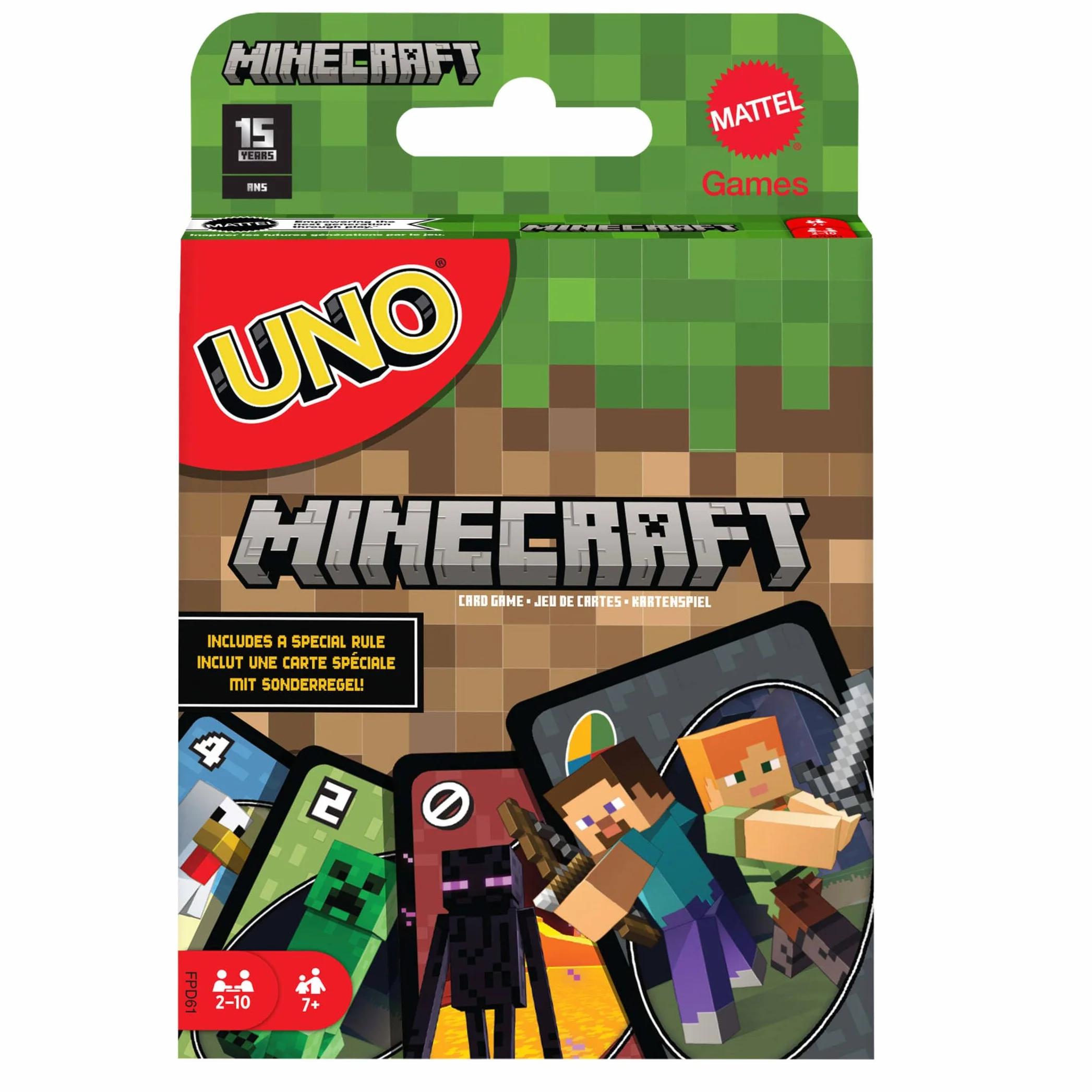 Mattel Games UNO Minecraft Juego de Cartas para Niños 7+ Años