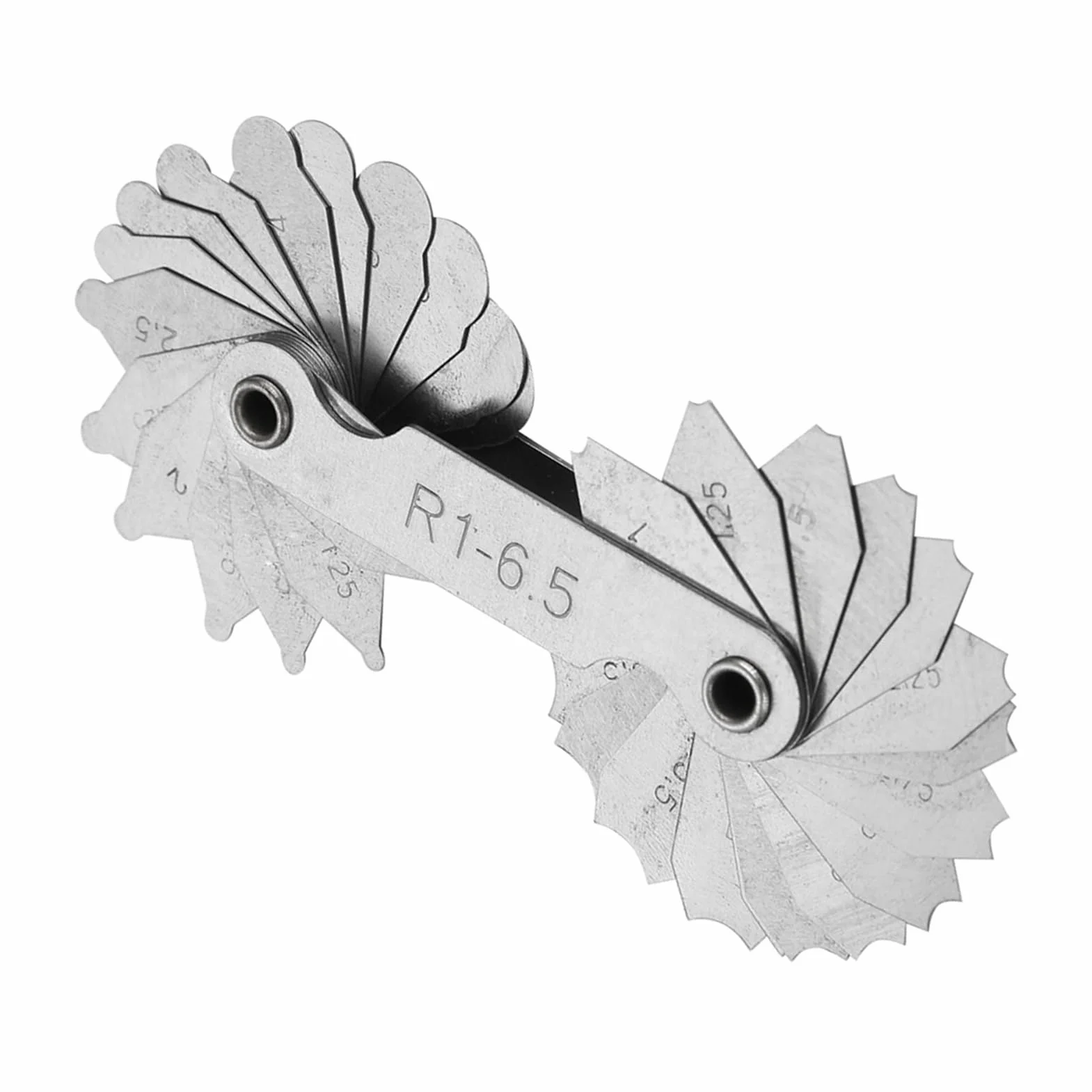 Acero Inoxidable Radius Fillet Gauge R1-6.5MM Cóncavo Convexo Herramienta De Medición