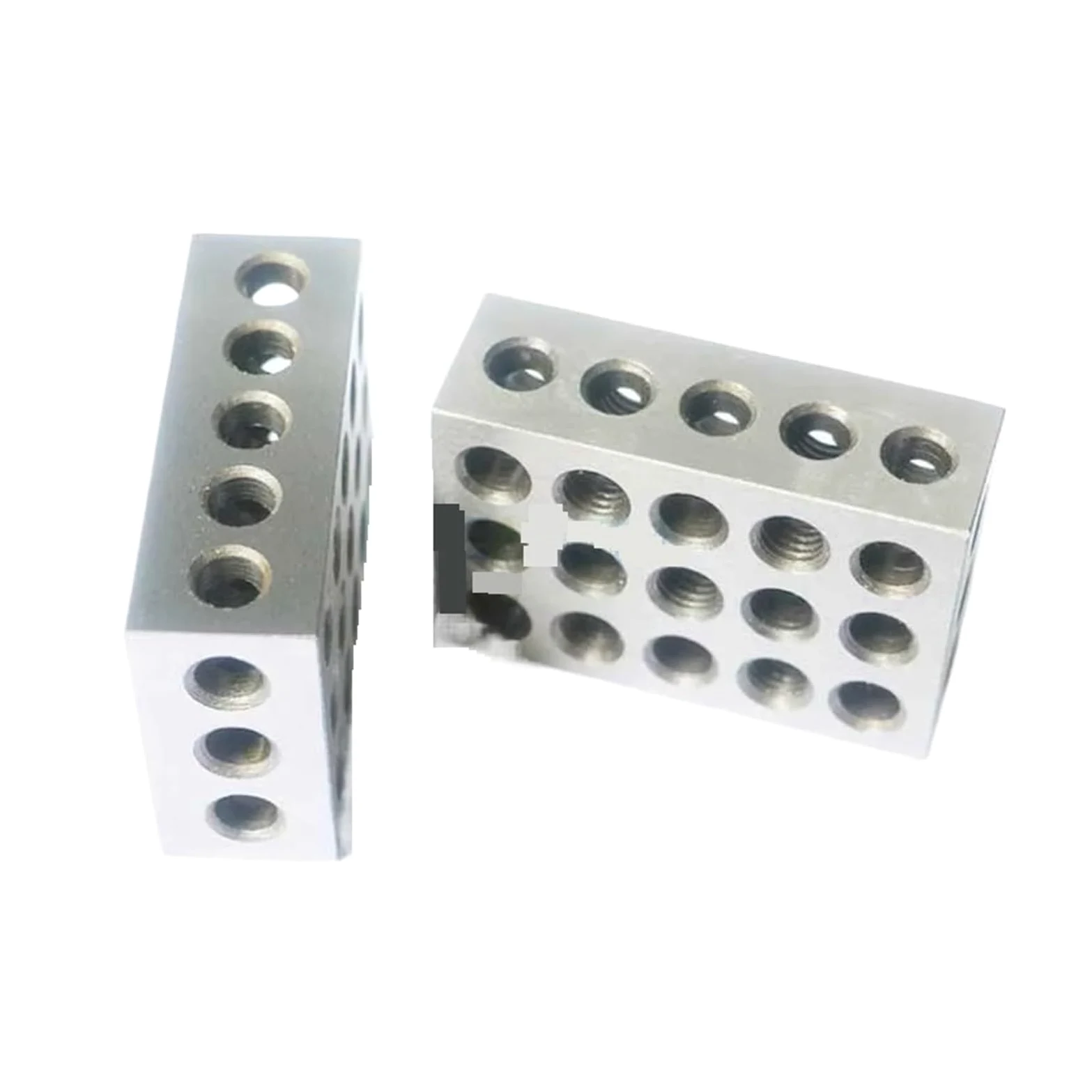 Bloques patrón paralelos Bloques de precisión de 23 agujeros de 25-50-75 mm, 1 par (2 piezas), juego de bloques de sujeción paralelos(1-2-3 inch)