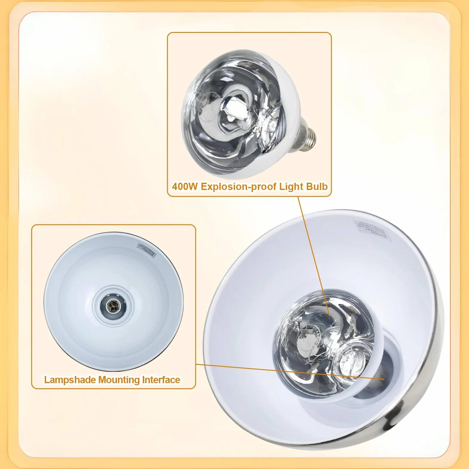Lámpara de Calor Hostelería 250W Extensible Suspensión Calienta Platos B-25cm 1 Pieza