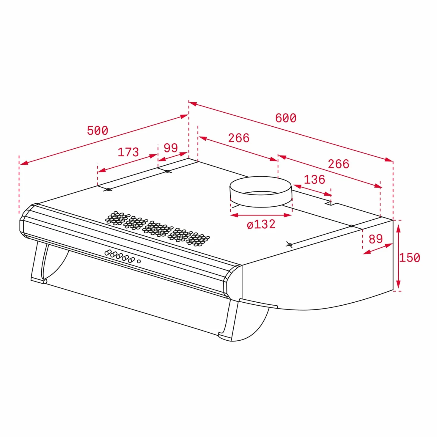 TEKA Campana Extractora Integrada 60 cm, 3 Velocidades, LED, Recirculación, Blanca, C 6310