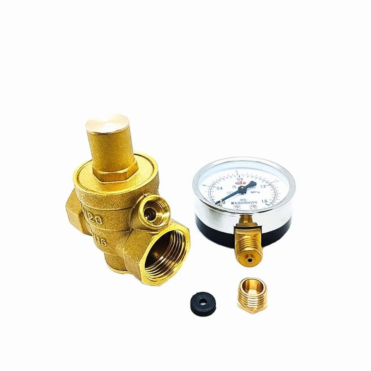 Válvula reguladora de presión de Agua de latón, Válvula Reductora de presión de Agua de latón de 2-1/2 ", regulador DN65, válvula de Alivio Ajustable, válvula Reductora de Agua