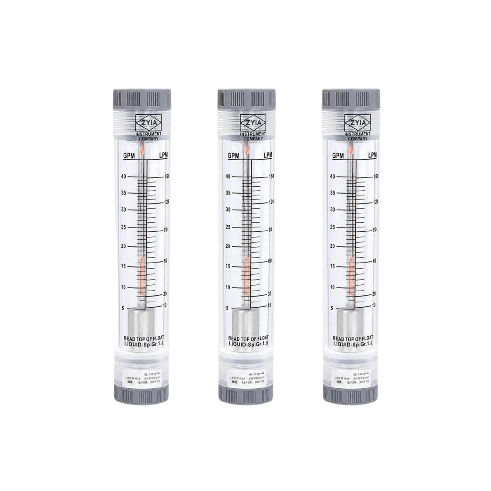 Rotámetro acrílico 0,3-40Nm3/h del medidor de Flujo de Gas de tubería de LZM-15G en línea(1.6-16Nm3-H)