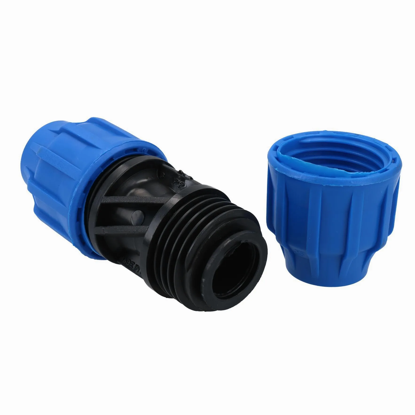 20 x 20 mm MDPE Conector de acoplamiento de compresión de tubo recto 10 unidades