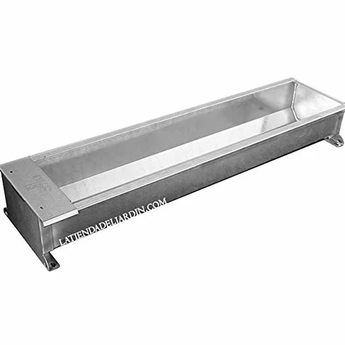 Suinga Bebedero Canal automático de 1 Metro. Medidas 100 x 25 x 14 cm (Frente, Fondo, Alto). Fabricado en Chapa Galvanizada