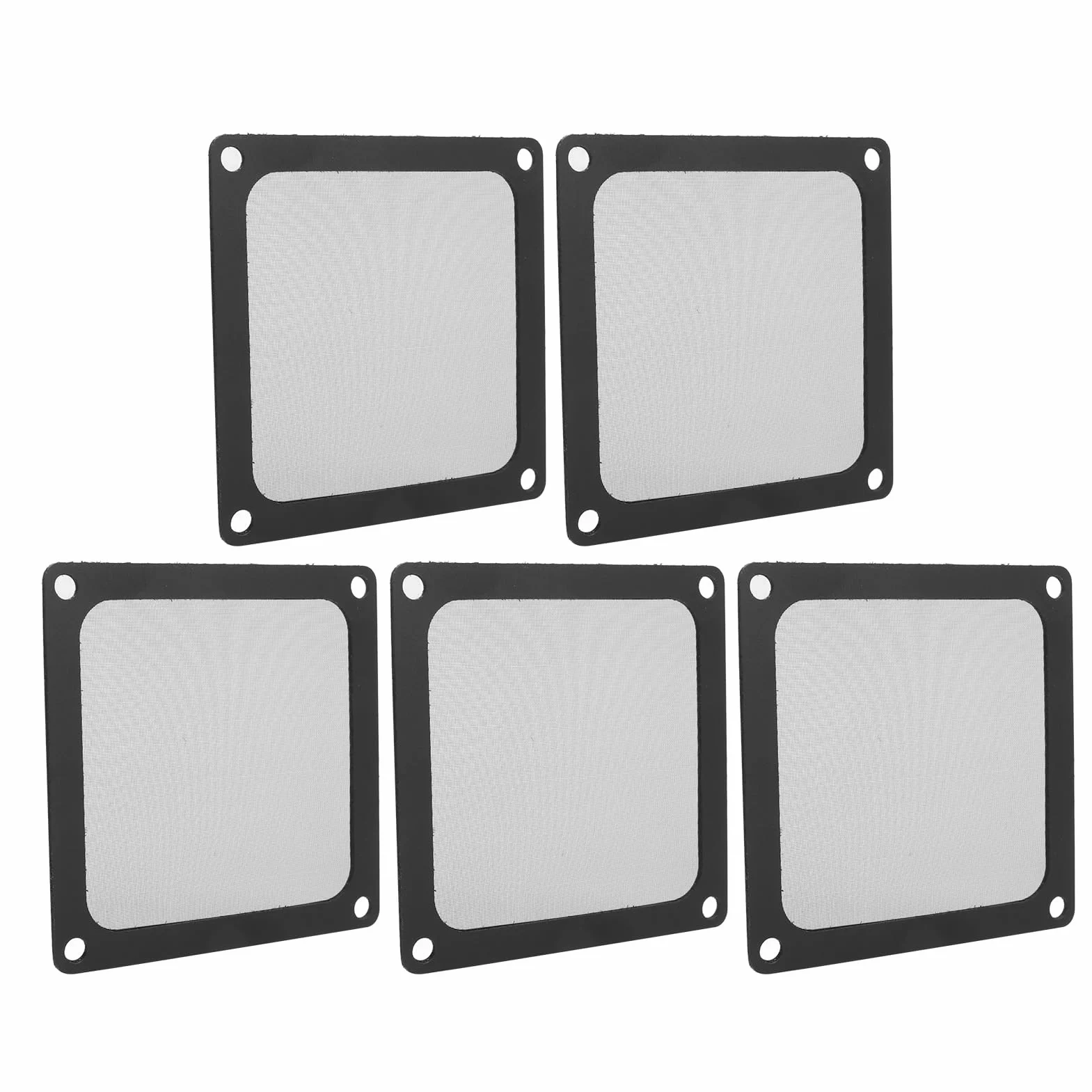 Jectse 5 Filtros de Malla Antipolvo para Caja de PC, 80 x 80 mm, Cubierta de Filtro de Polvo de Nailon, Marco Magnético