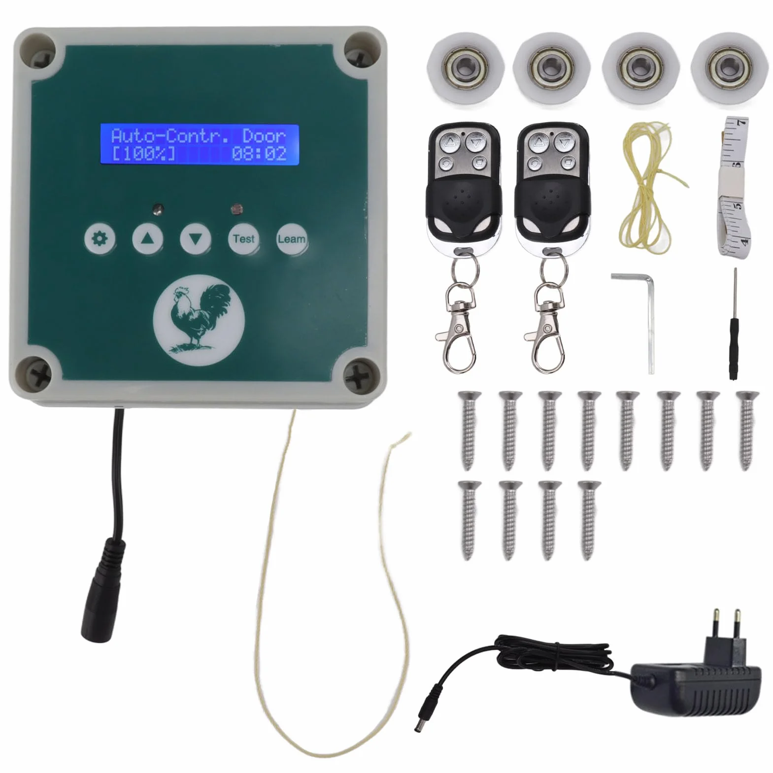 Conjunto de Motor del Actuador de Puerta de Pollo Eléctrica, Controlador Automático de Puerta de Gallina de Pollo, Abridor de Jaula de Jaula Control Remoto de la Casa de Aves de