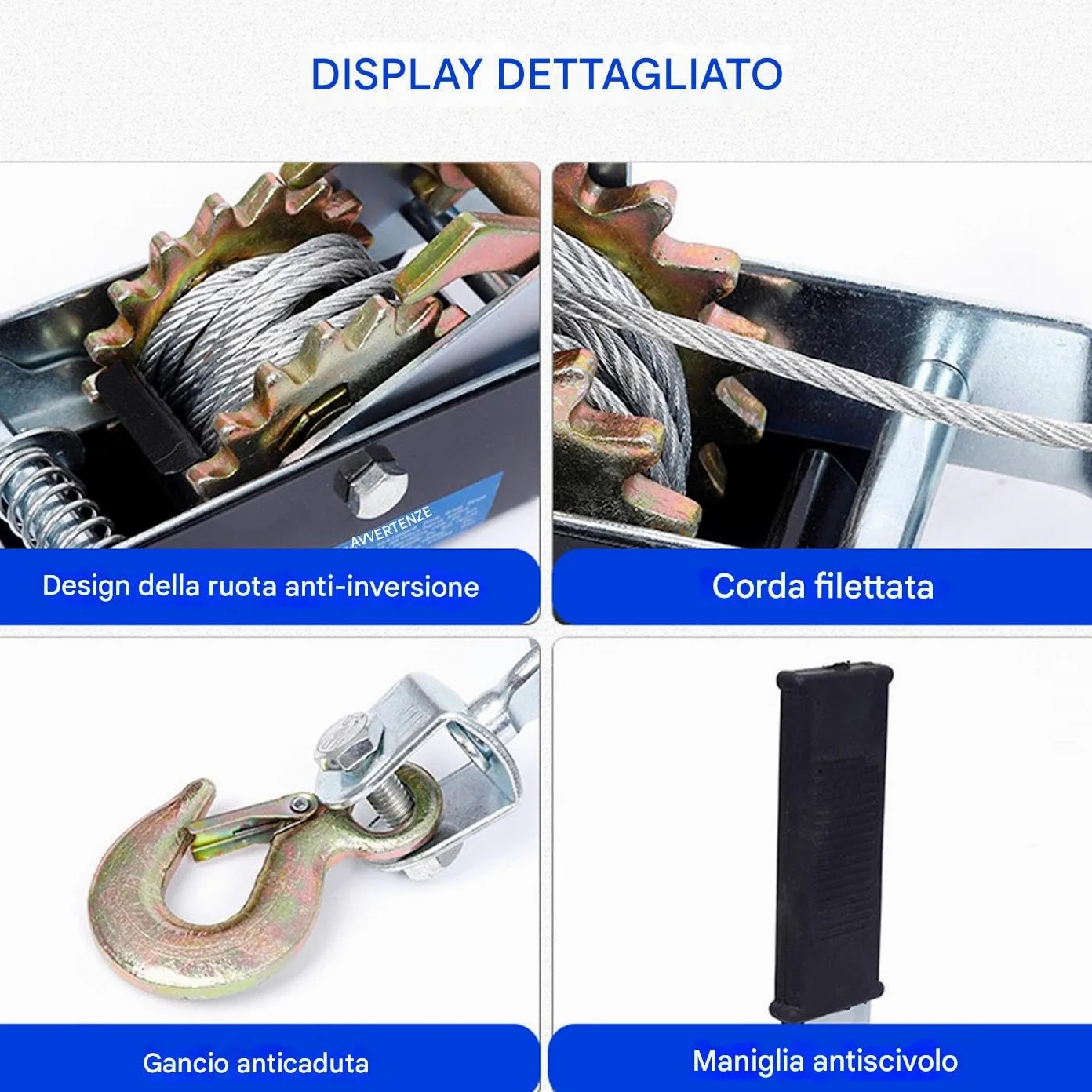 Cabrestante Manual con Cable Tensor de Trinquete con Gancho Doble | Tensador De Cable Con Doble Gancho Y Trinquete Para Tirar, Prensar, Jardinería, Embalaje, Instalación, Enmarcado,