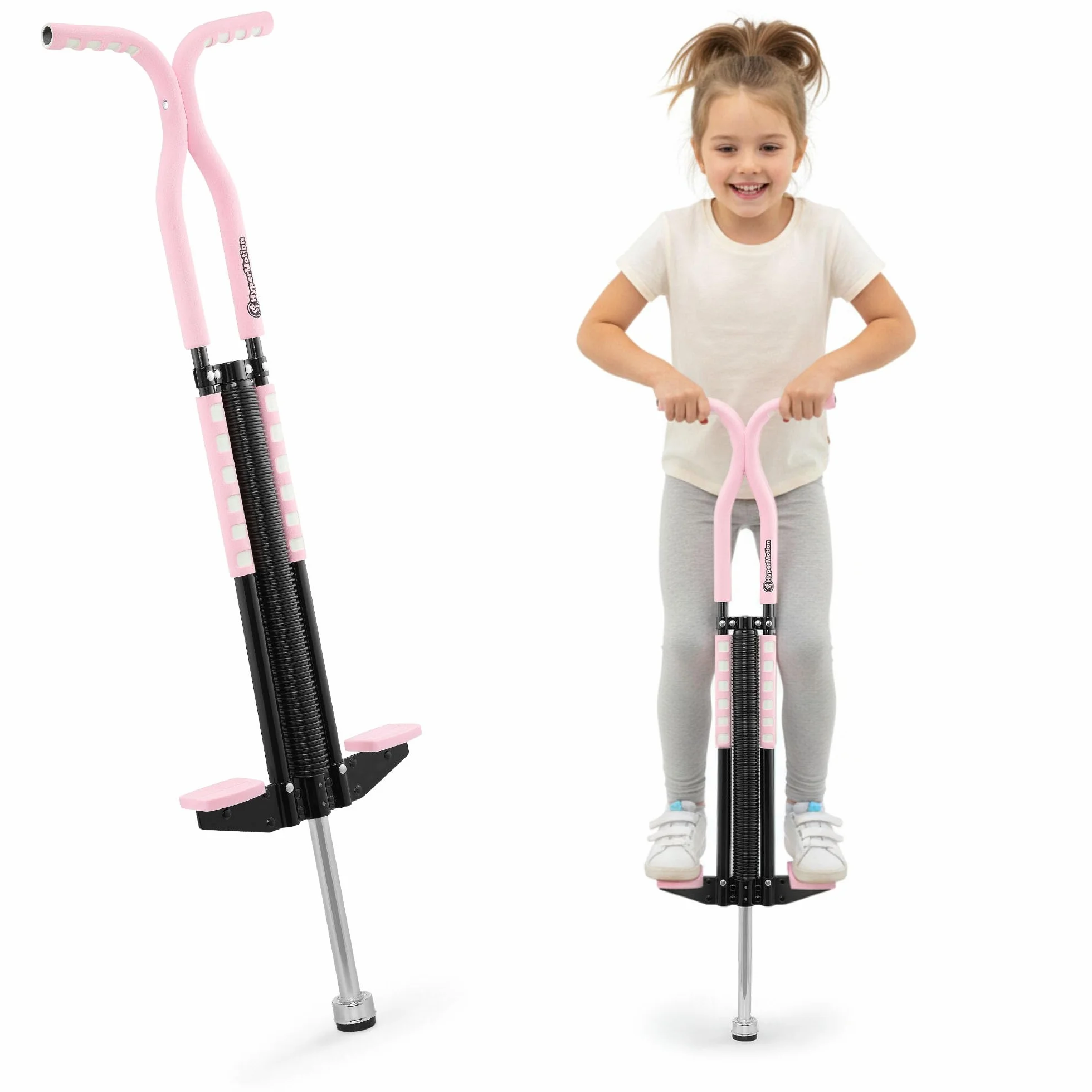 HyperMotion POGO Saltador Dinámico Juvenil 9–14 Años 50 kg 2,35 kg Sistema Elástico Rosa