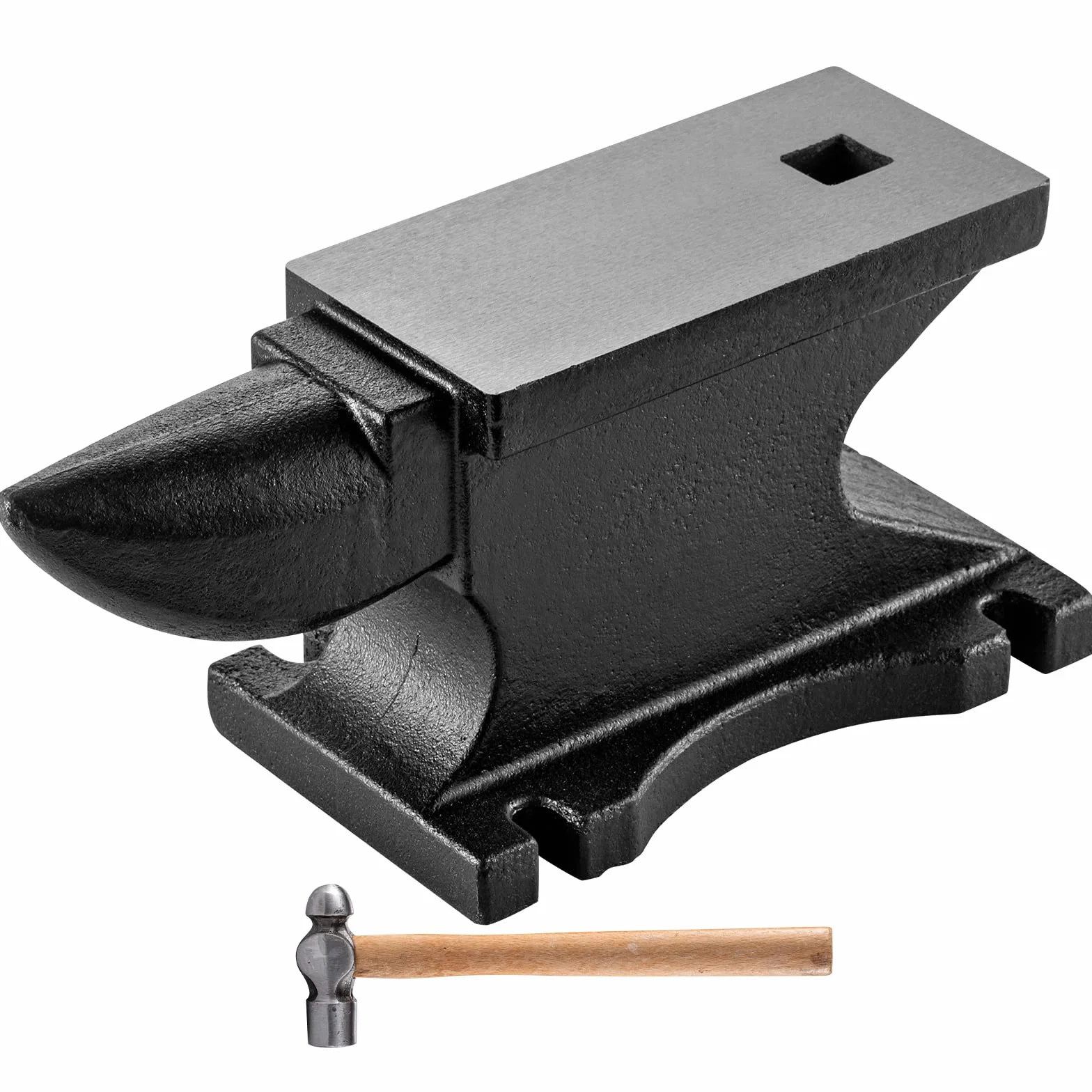 VEVOR Yunque de Hierro Single Beck Hierro Fundido 55lb 25kg Mini Yunque Cuerno 35.5 x 14.3 x 16.5 cm Mini Yunque Cuerno De Hierro Del Banco Yunque de Metal Yunque de Acero 209HB, Negro
