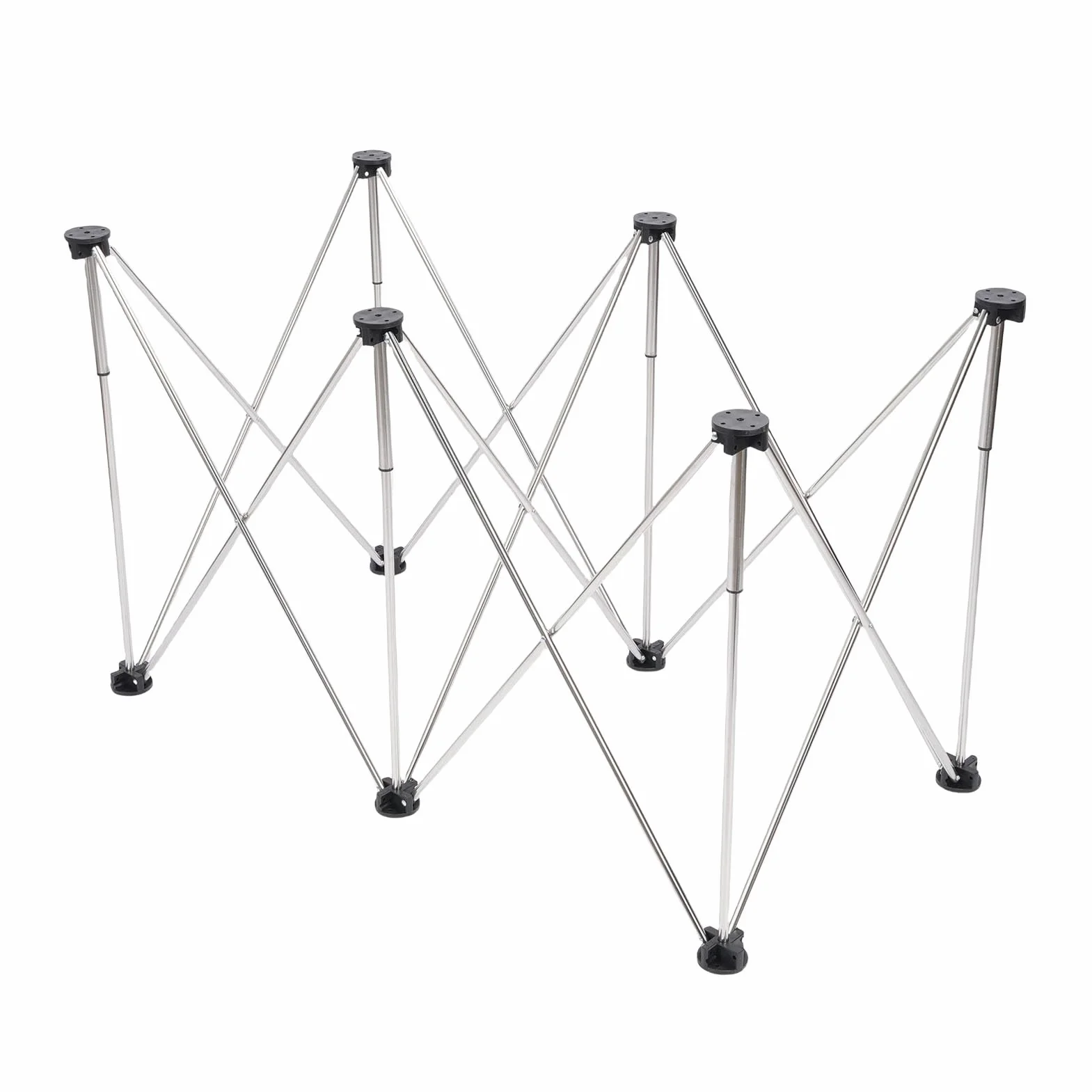 FTVOGUE Pata de Banco de Trabajo Portátil Pata de Soporte de Trabajo Plegable de Acero Inoxidable Capacidad de 600 Kg Diseño Telescópico de 6 Patas Configuración Rápida con Bolsa de Almacenamiento
