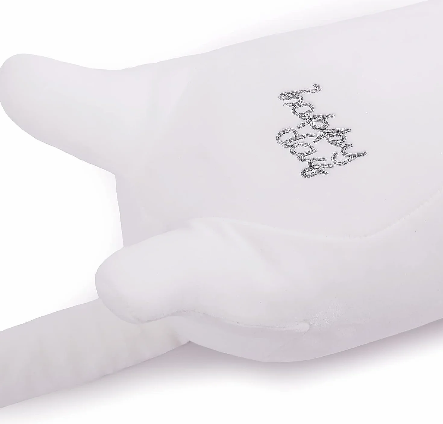 SNOWOLF Almohada Larga de Felpa Suave Gato Dibujos Animados 50 cm Blanco