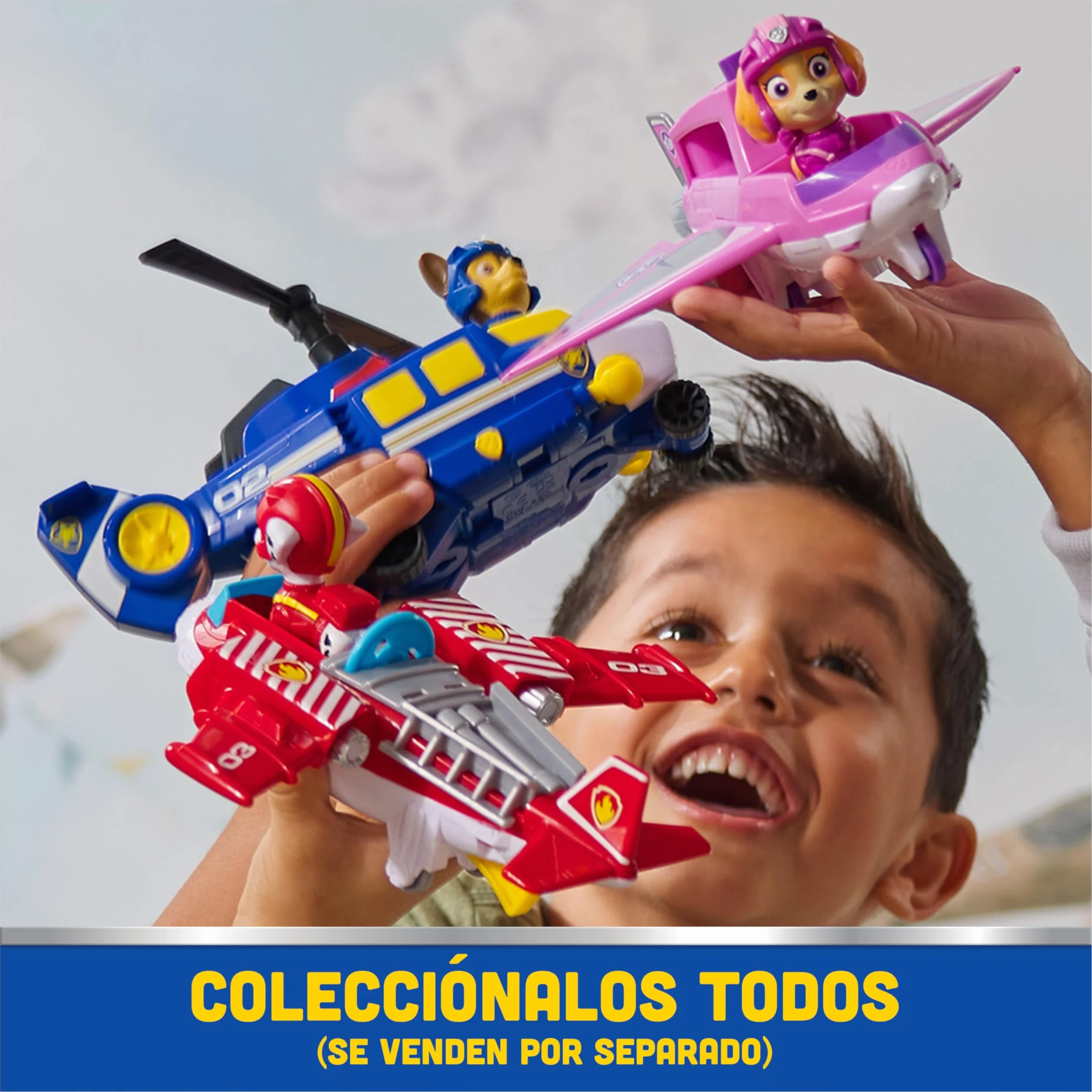 Paw Patrol Patrulla Canina Pack Figura Marshall Air Rescue HIDROAVIÓN Lanza PROYECTILES Juguetes Regalo Niño 3 años+