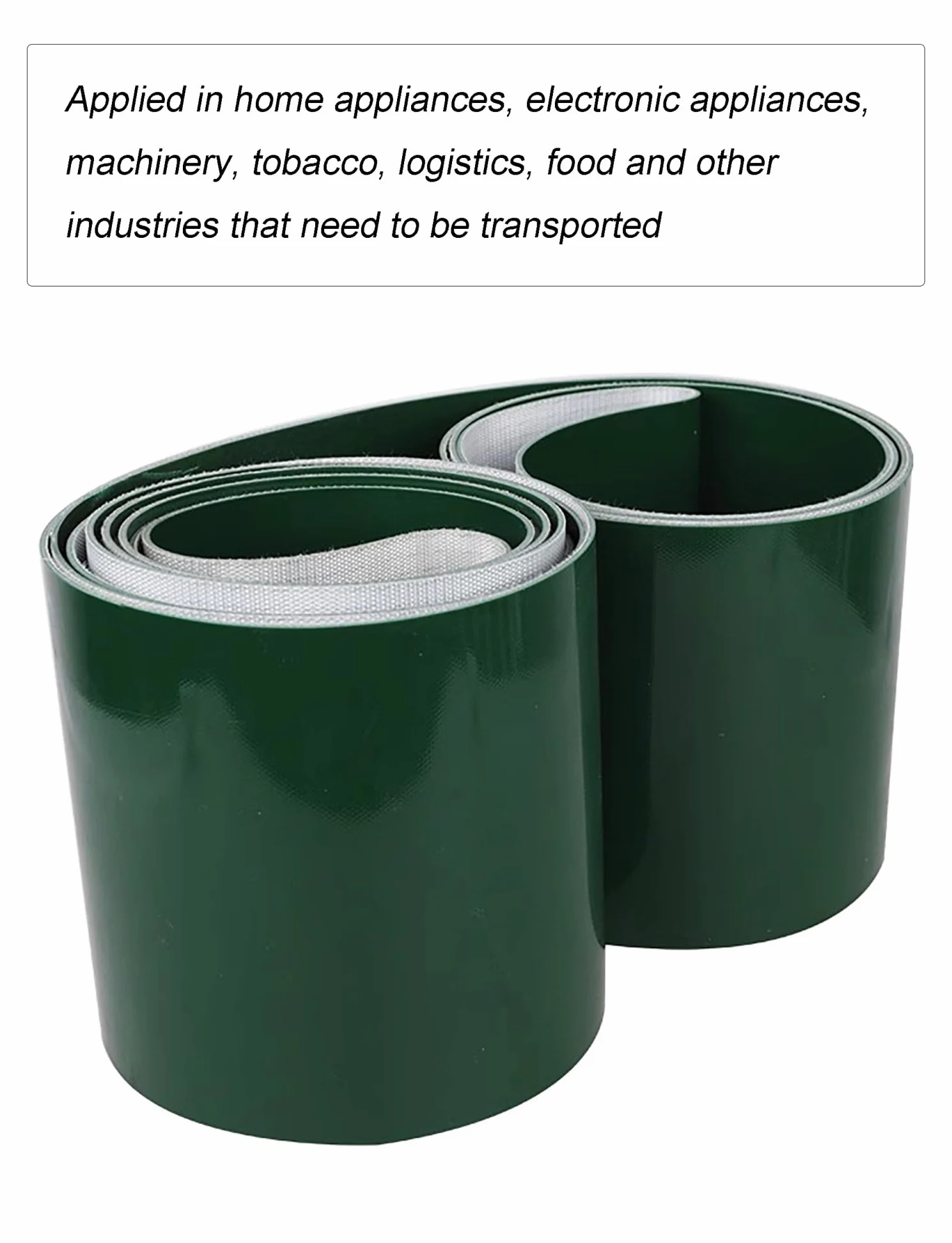 Cinta transportadora de PVC verde de 5 mm de grosor, varios tamaños (40 x 120 cm), duradera, flexible, ideal para uso industrial y doméstico, material resistente, aplicaciones versátiles