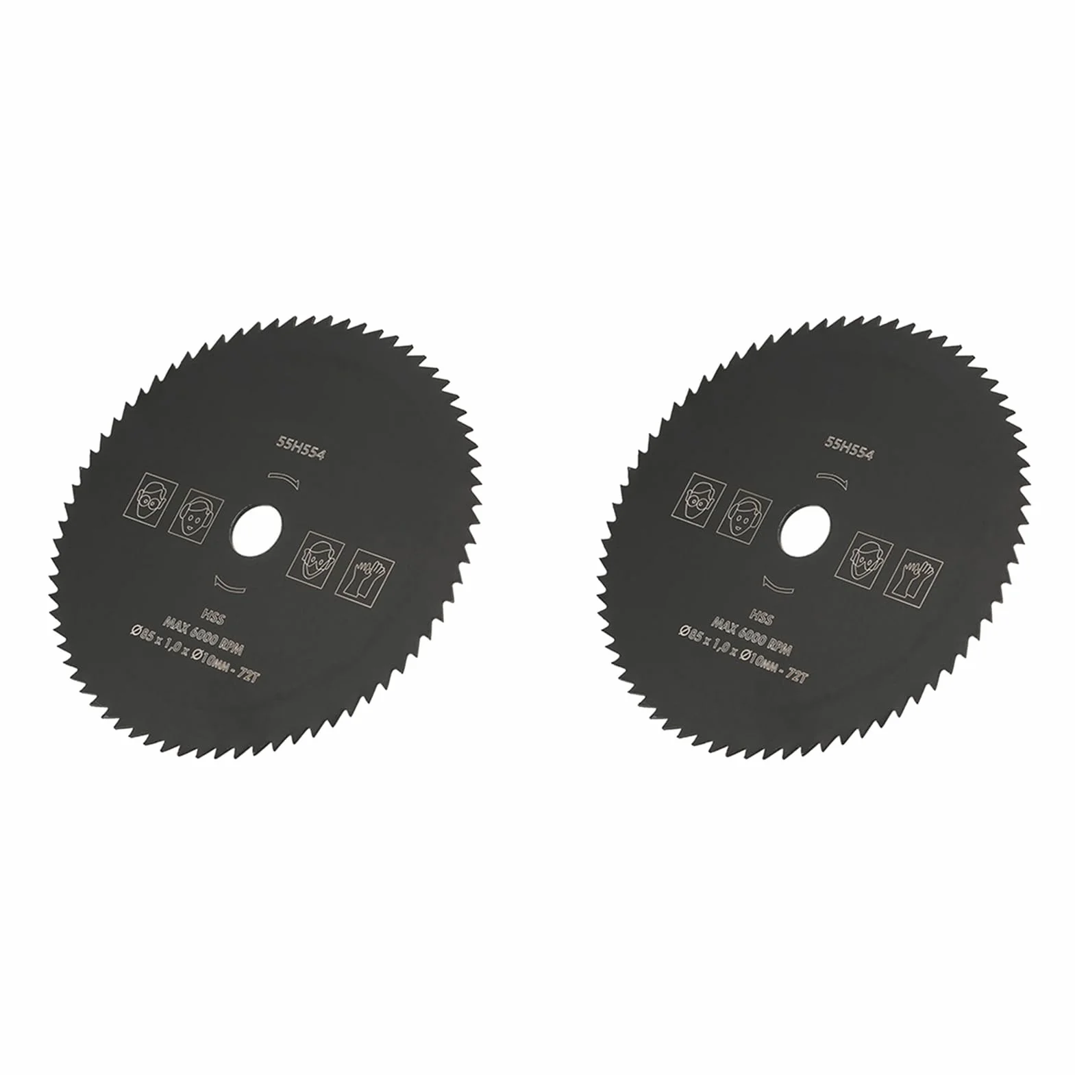 Hojas de Sierra Circular de 85mm x 10mm HSS 72 Dientes para Carpintería, Madera, Metal y PVC