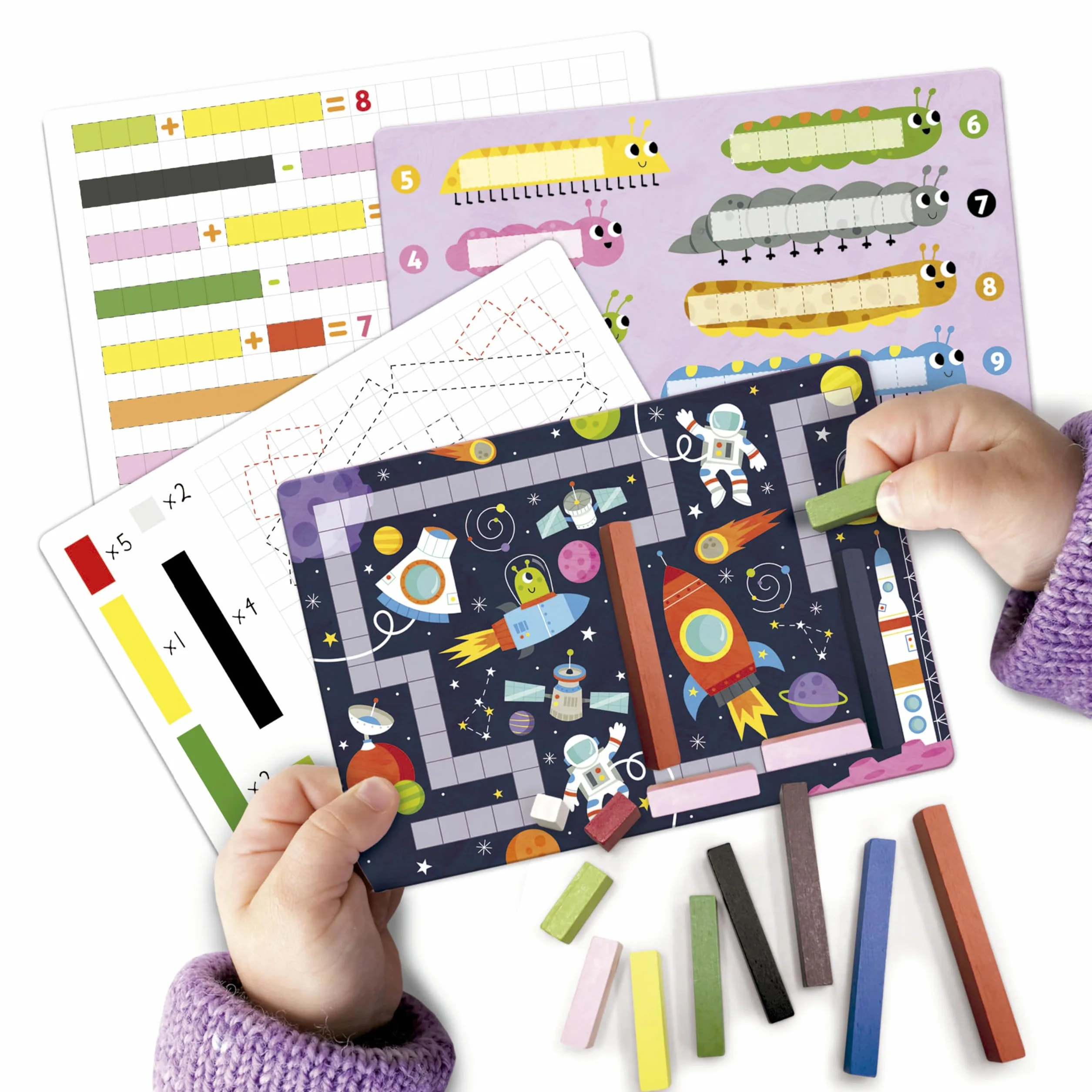 Educa Contar con regletas Regletas Cuisenaire Herramienta Matemáticas Lógico 5-7 años