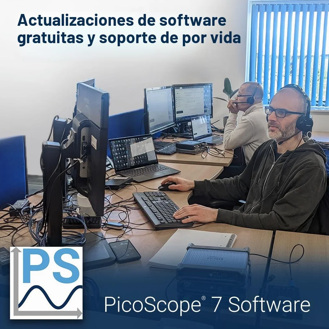 Pico Technology PicoScope 2204A Kit de Osciloscopio USB Digital 2 en 1 Portatil, 10 MHz, 2 canales, con sondas y PS7 software