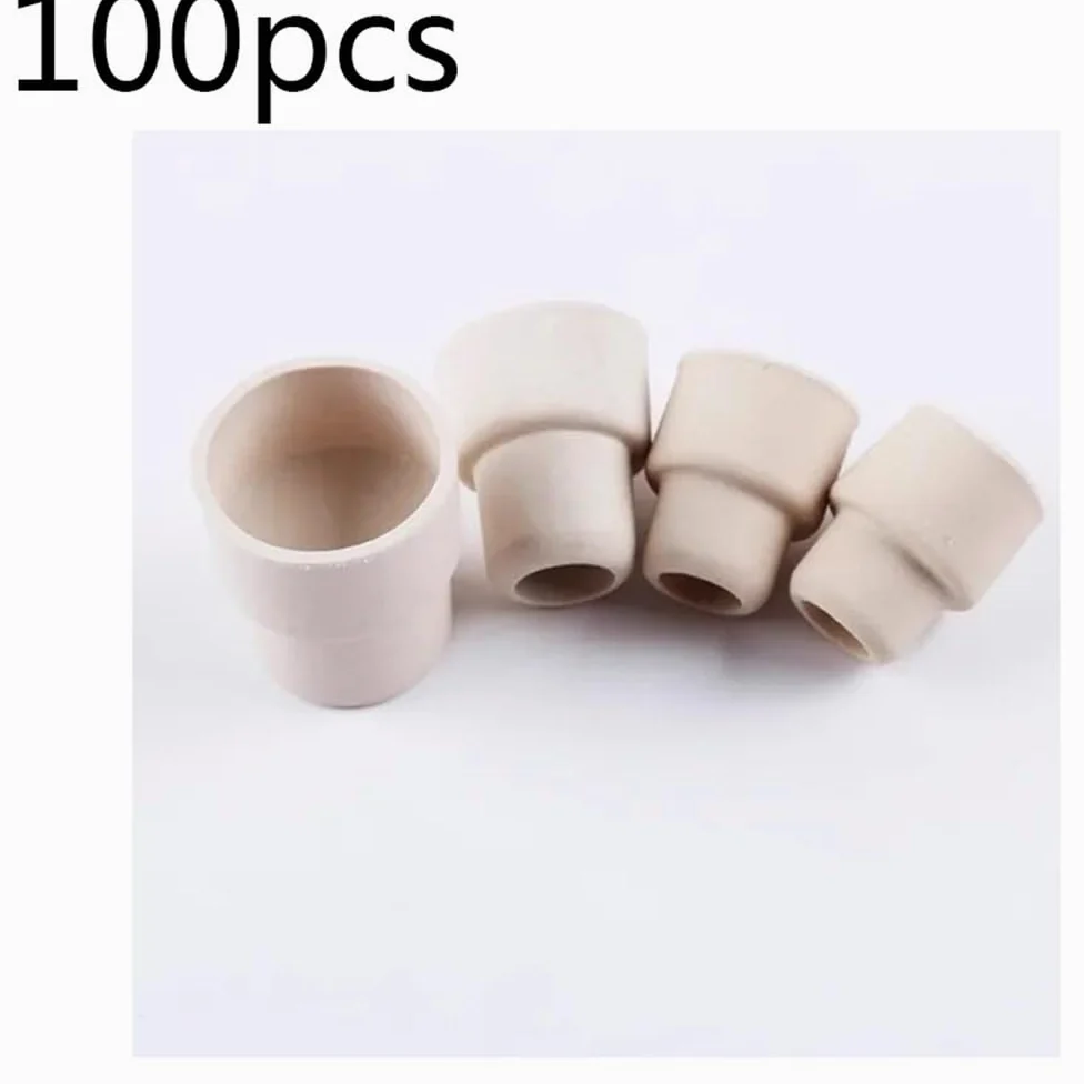 Tapón de goma laboratorio gris blanco tamaños 14 19 24 50 100 Uds tapa rosca inversa | White No.24 100pcs