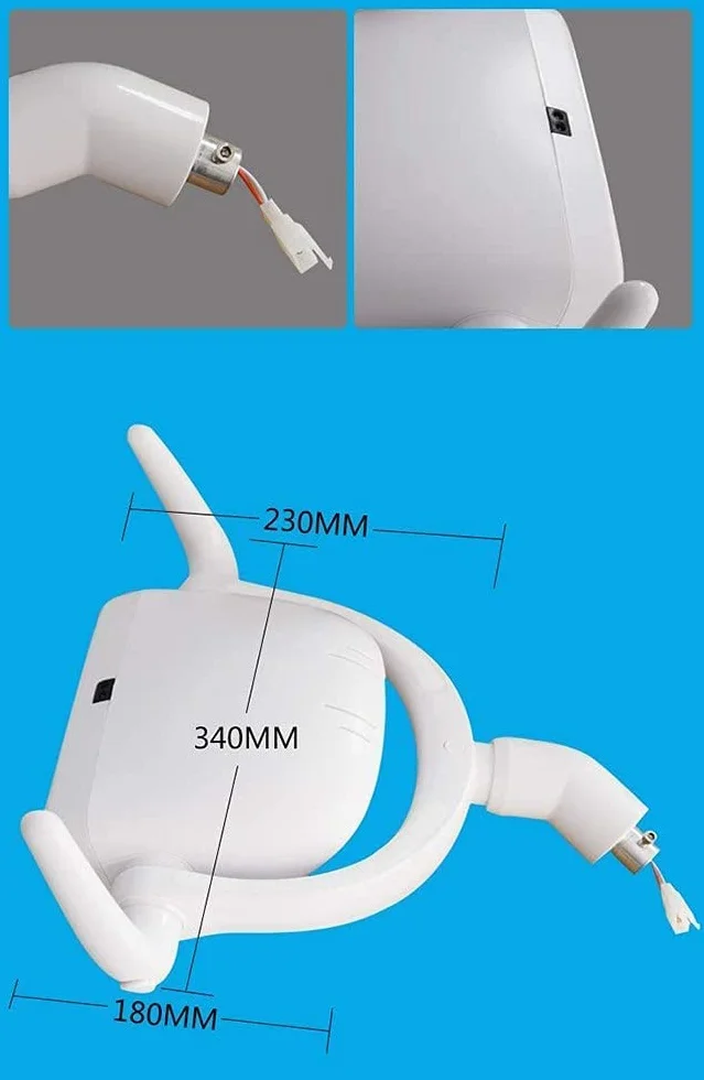 Luz de Examen Bucal Dental, Lámpara de Examen de Funcionamiento con 4 LED de Alta Potencia, Lámpara de Inducción LED Lámpara de Sillón Dental Lámpara de luz Fría Accesori