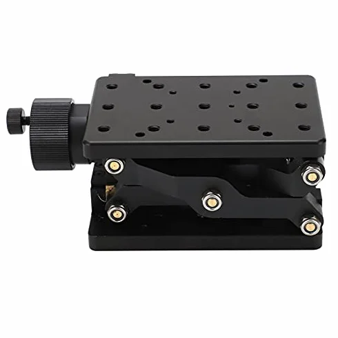 FTVOGUE Carril de guía lineal Deslizamiento Ejes Z Escenario lineal Giro manual Ajuste fino Plataforma Mesa deslizante Carga de carrera grande SPZ120, slider