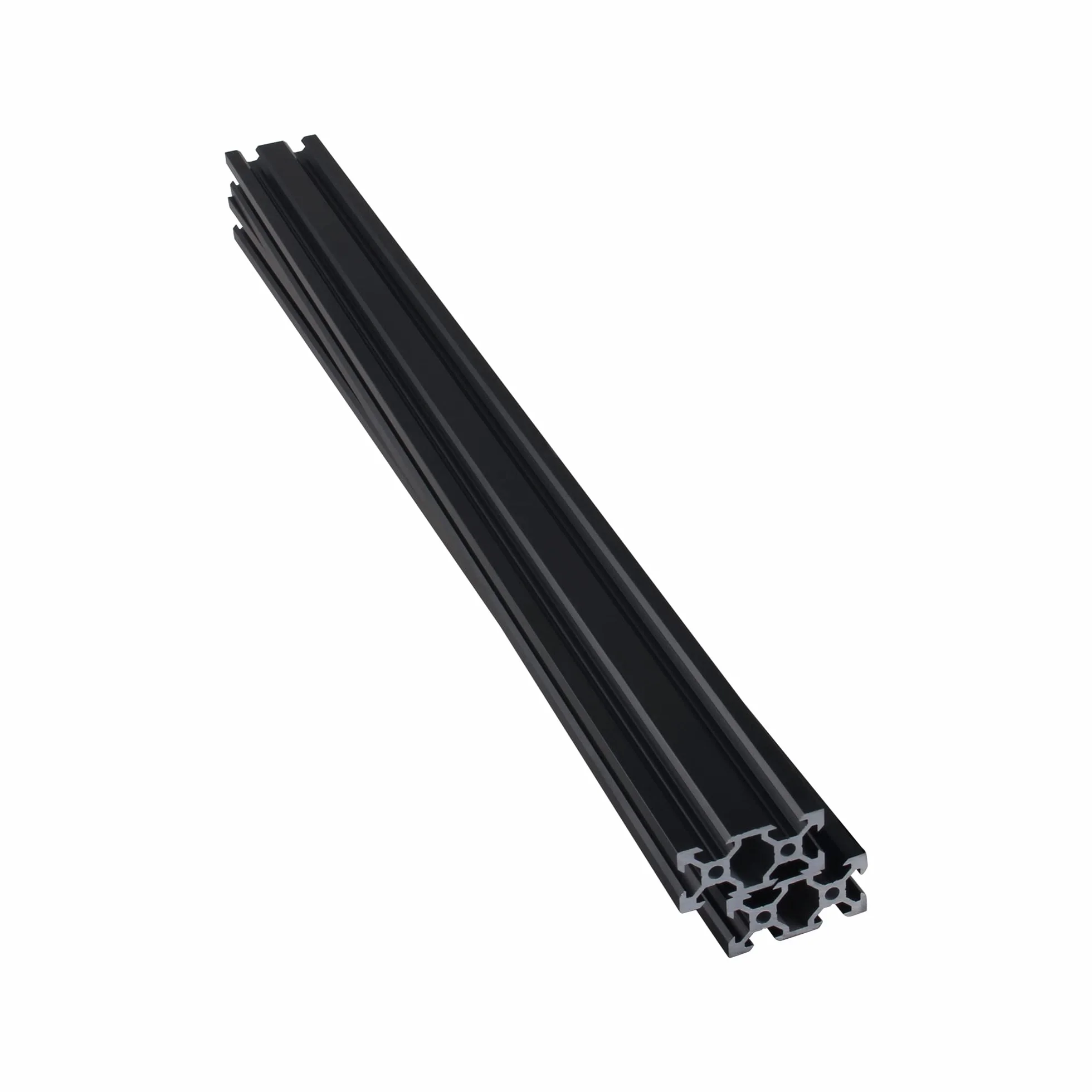 2 unidades de 1000 mm V-Slot 2040 Perfil de Aluminio Extrusión Perfil de Aluminio Norma Anodizado Negro Perfil de Extrusión de Aluminio para Impresora 3D y Máquina de Grabado Láser CNC
