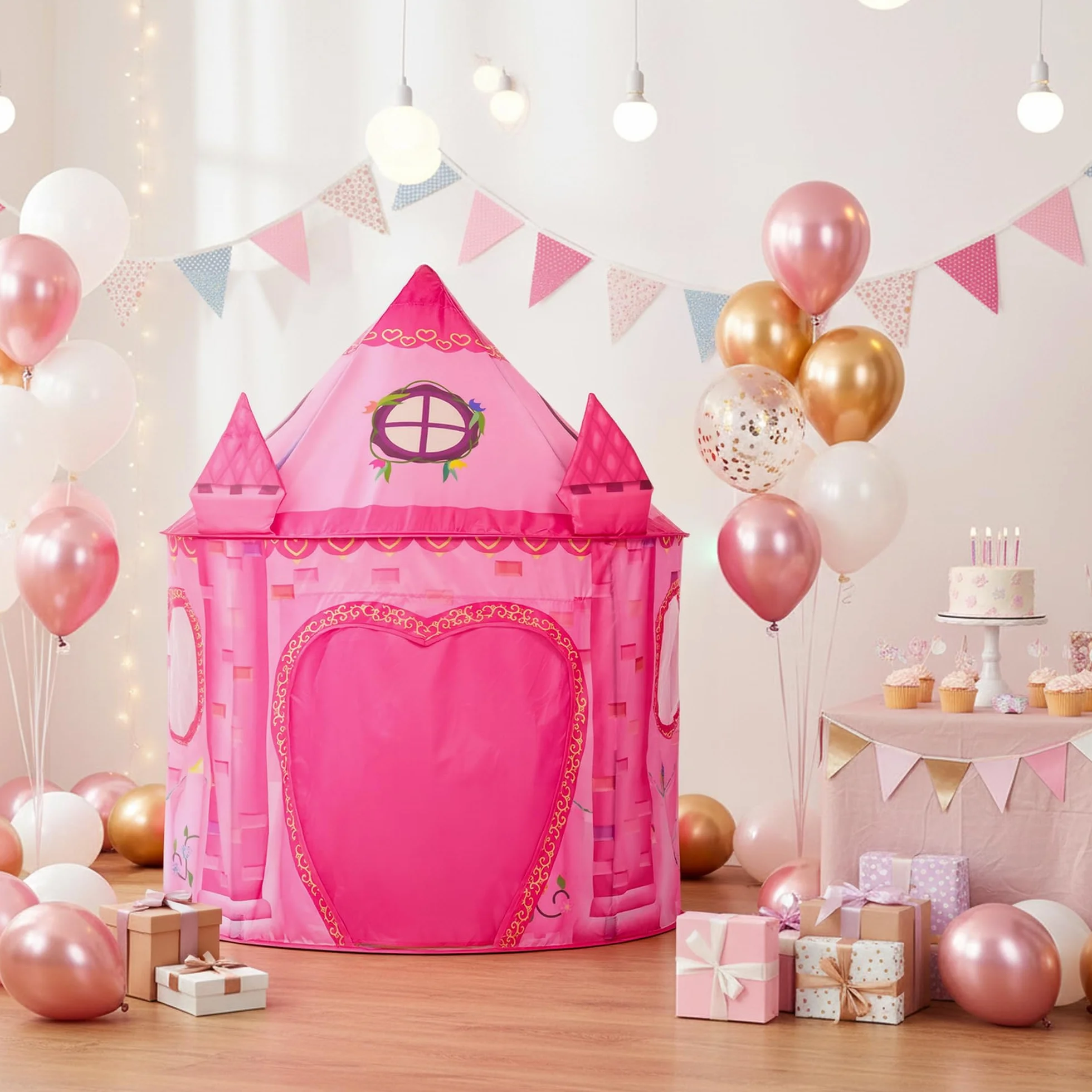 Tienda de campaña Infantil Castillo de Princesas Carpa Interior Rosa