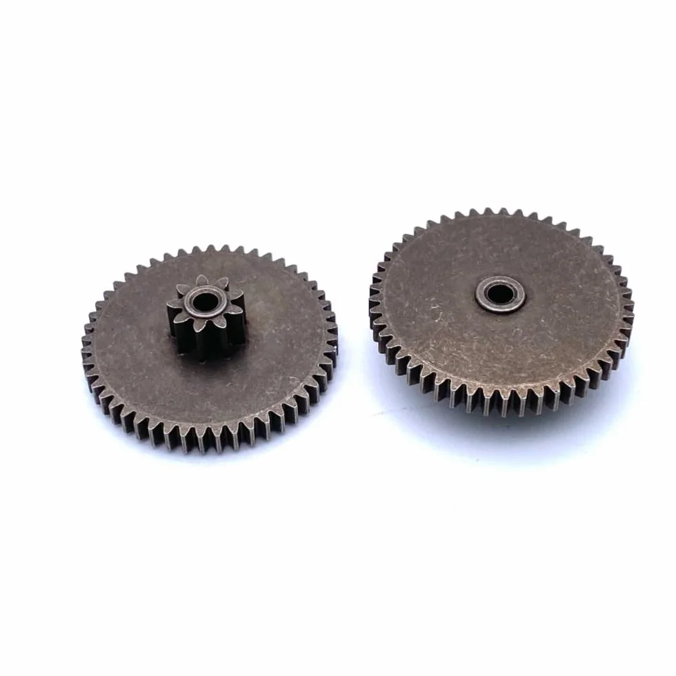 Rueda helicoidal de aleación metálica engranaje recto DIY 0,8 m 9 dientes 0,6 m 49 dientes 3 mm