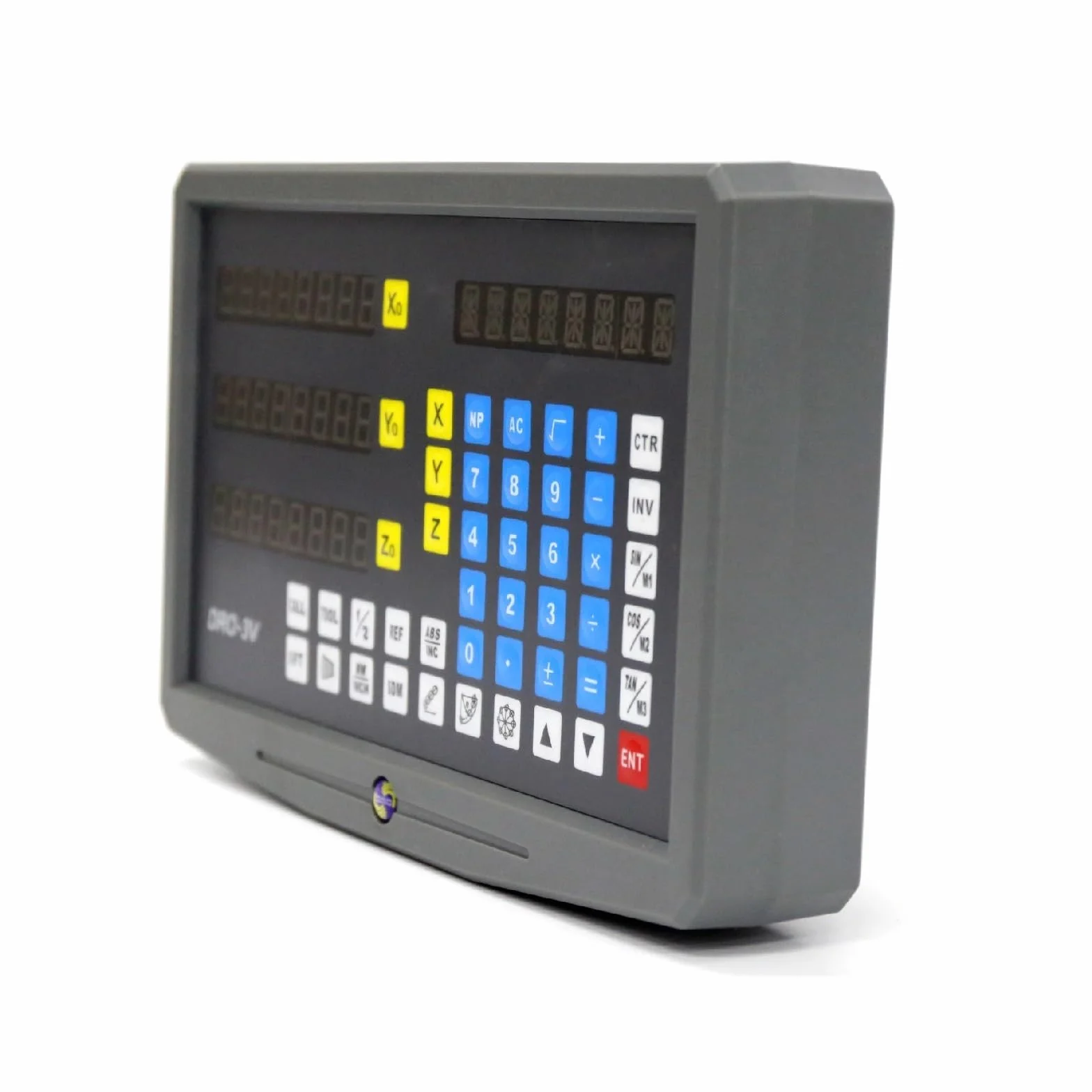 BASSFLY Sensor de Regla de Rejilla Pantalla de Contador de Pantalla DRO de Torno de fresado con Lectura Digital de 3 Ejes, Monitor, indicador de 3 Ejes Fácil de Instalar y operar