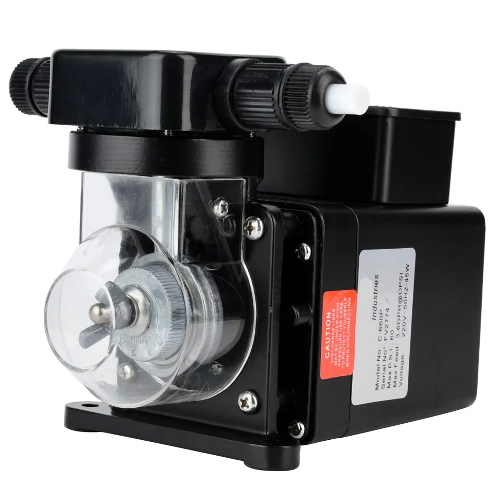 Chrees Bomba Dosificadora para Piscina Bomba Dosificadora de Químicos Automática para Piscina 220V 516GDP 125PSI Regulación de 4-100% con Cabezal Fronta