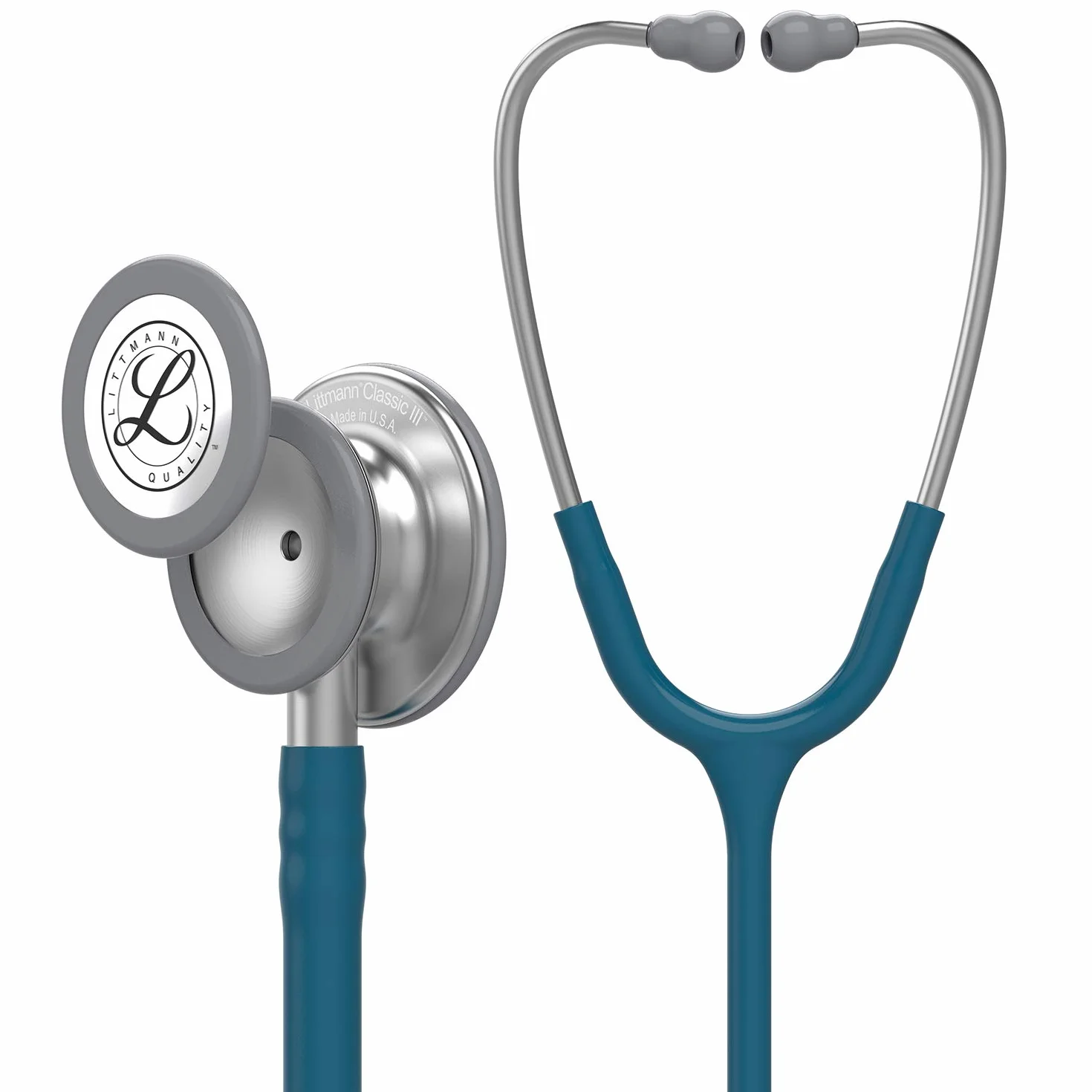 3M Littmann Fonendoscopio para monitorización Classic III, tubo azul Caribe, 68,5 cm, 5623