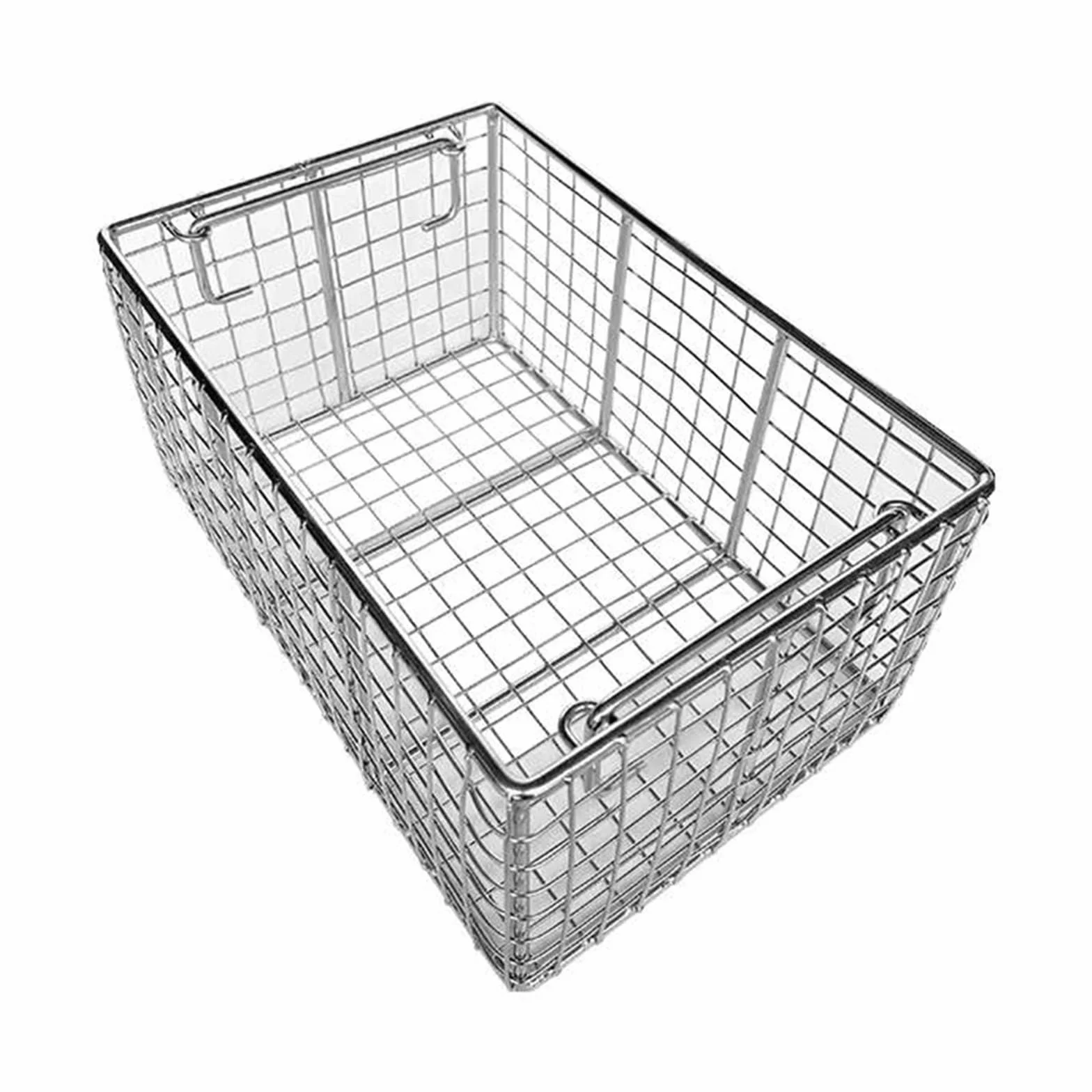 Bandeja para esterilización de Instrumental médico. Cestas Perforadas de Acero Inoxidable 304 para Instrumental quirúrgico, médico y Dental, Malla de 2 cm.(50 * 30 * 20cm)
