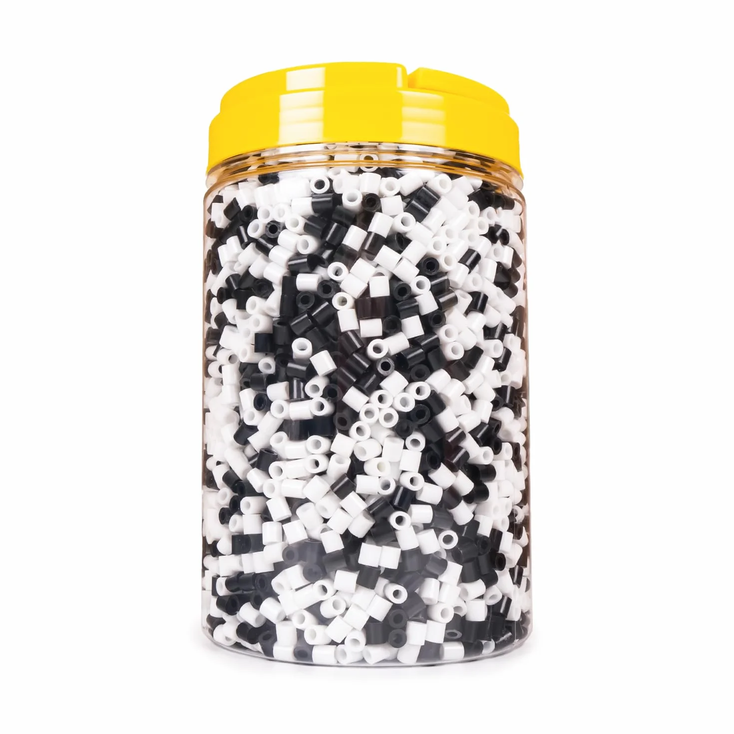 La Manuli Cuentas para Planchar Negro Blanco 5000 Piezas Tamaño Midi 5mm Compatible con Pyssla Hamas
