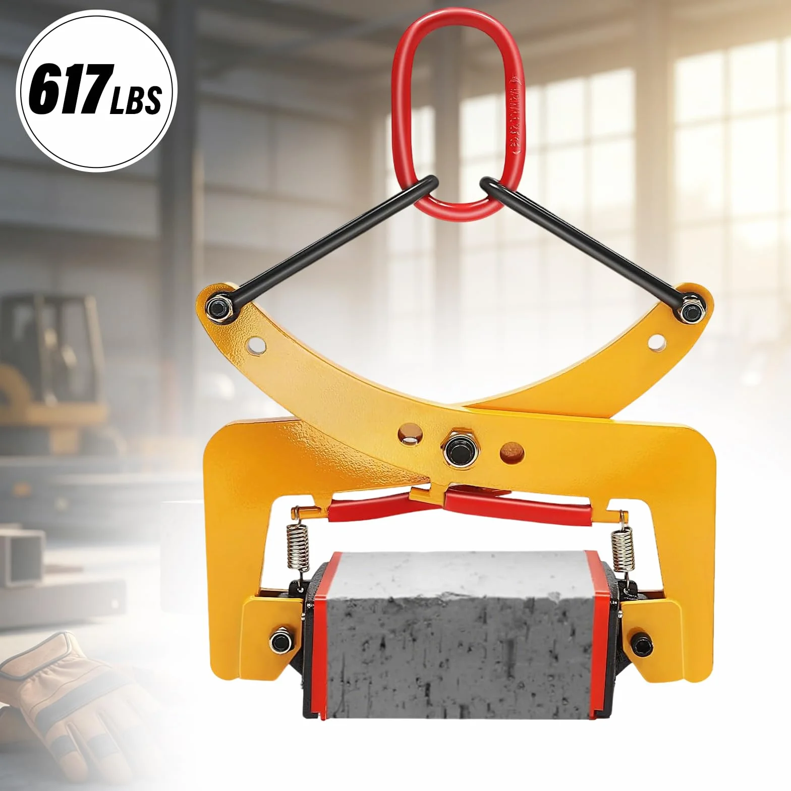 Alicates de desplazamiento, 280 kg, con apertura ajustable, 8-30 cm de diámetro, pinza para piedra para levantar y transportar piedras
