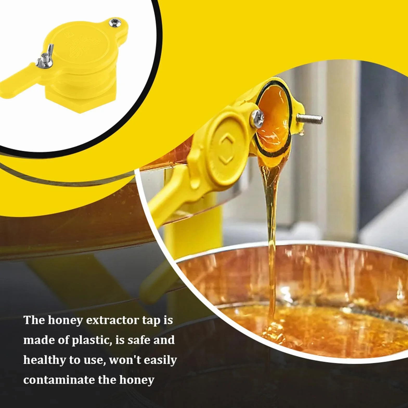 Válvula de compuerta de miel,Válvula de compuerta de miel para extractor - Herramientas de apicultura Extractor de grifo para máquina de ,Equipos y suministros de apicultura, grifo