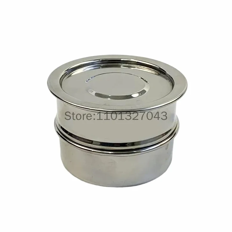 Juego de tamices de prueba de acero inoxidable de 10 cm con tapa y fondo for muestreo e inspección en laboratorio.(600mesh(0.026mm))