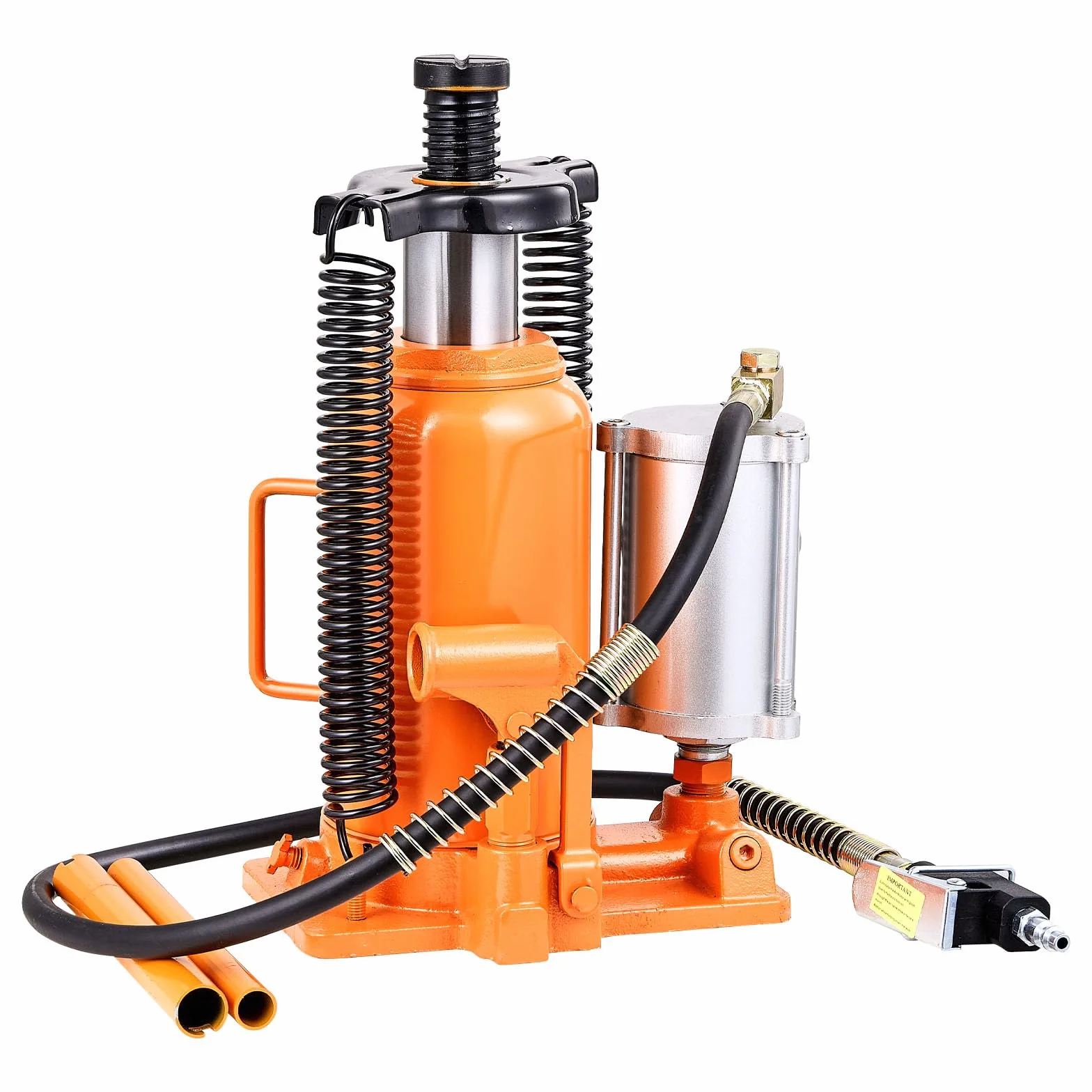 VEVOR Gato Neumático de Botella 20 T, Elevación 260-495 mm, Bomba para SUV y Camionetas, 235x155x260 mm, Naranja