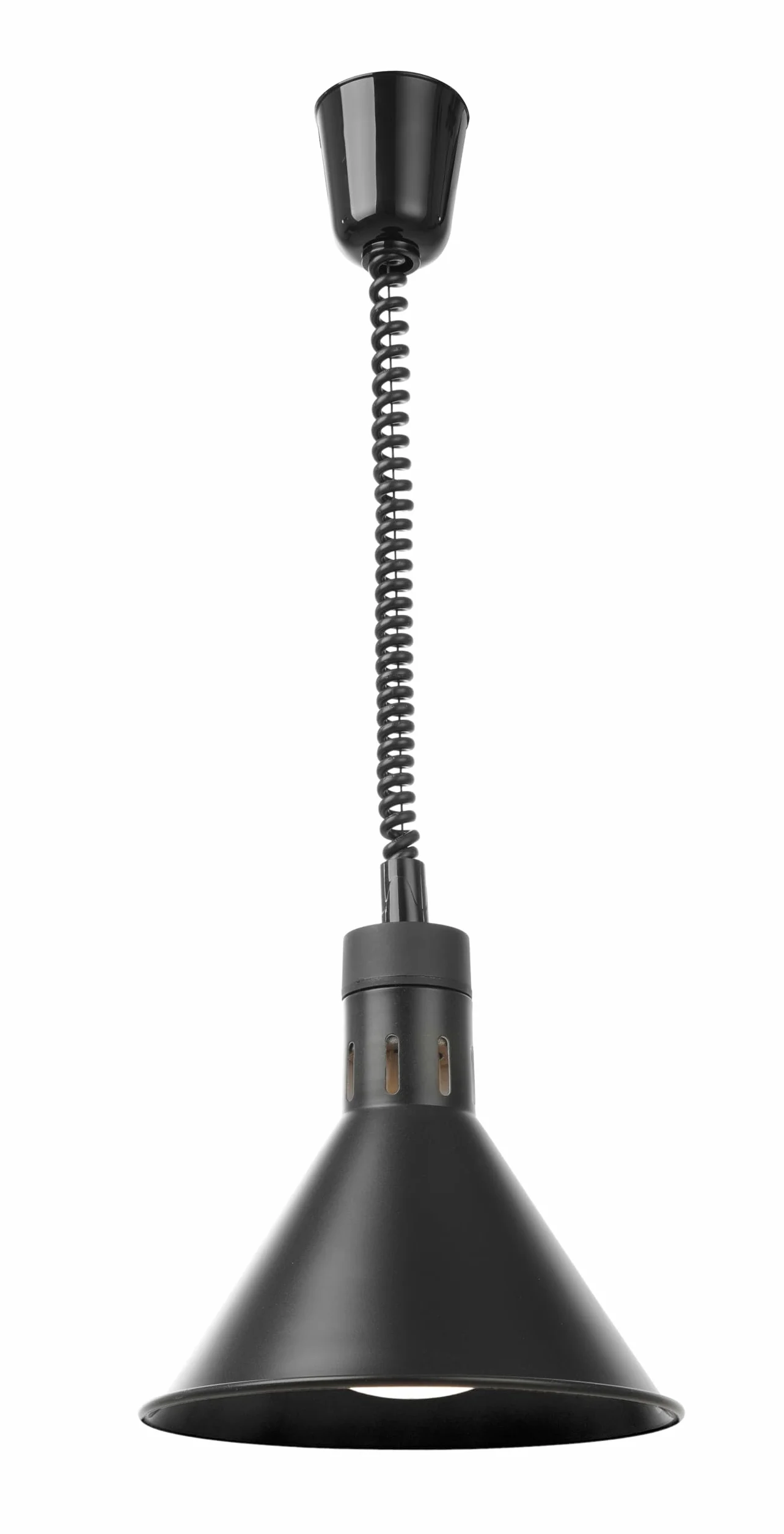 HENDI Lámpara de calor colgante ajustable 230V 250W Ø275mm aluminio negro