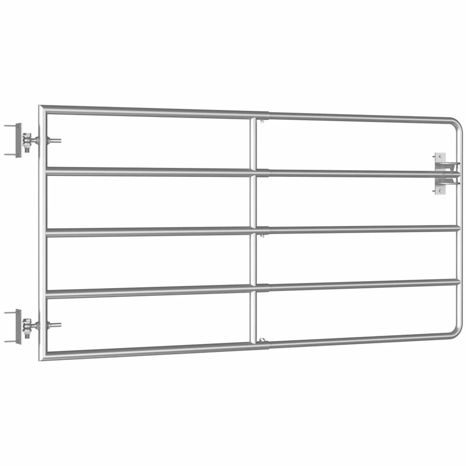 Gecheer Puerta Campo 5 Baras Acero Galvanizado Seguridad Ganadera (95-170) x90cm Modelo LYKLRZJ-145985ES