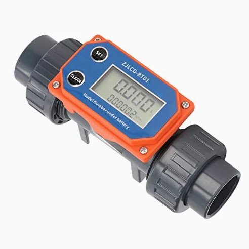 Medidor de flujo de agua con pantalla digital, medidor de flujo de agua de UPVC, medidor de sensor de agua de 10-150 l/min para riego de tierras agrícolas, plantas de agua, estanques de peces