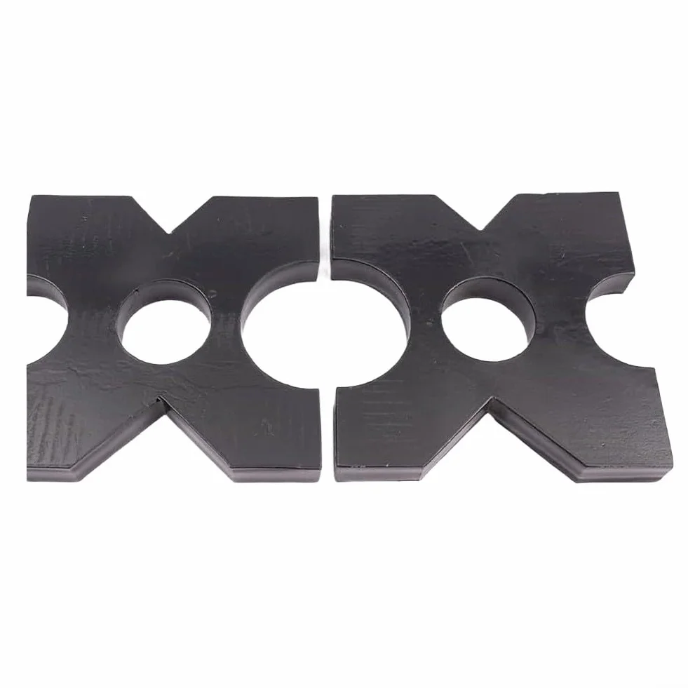 Gdfnmogo Juego de alfombrillas de prensa hidráulica en forma de flor de ciruelo – 18 x 18 x 2,5 cm y 12,7 x 12,7 x 2,5 cm, placas de soporte de metal para maquinaria de taller, negro, 2 piezas (180 mm