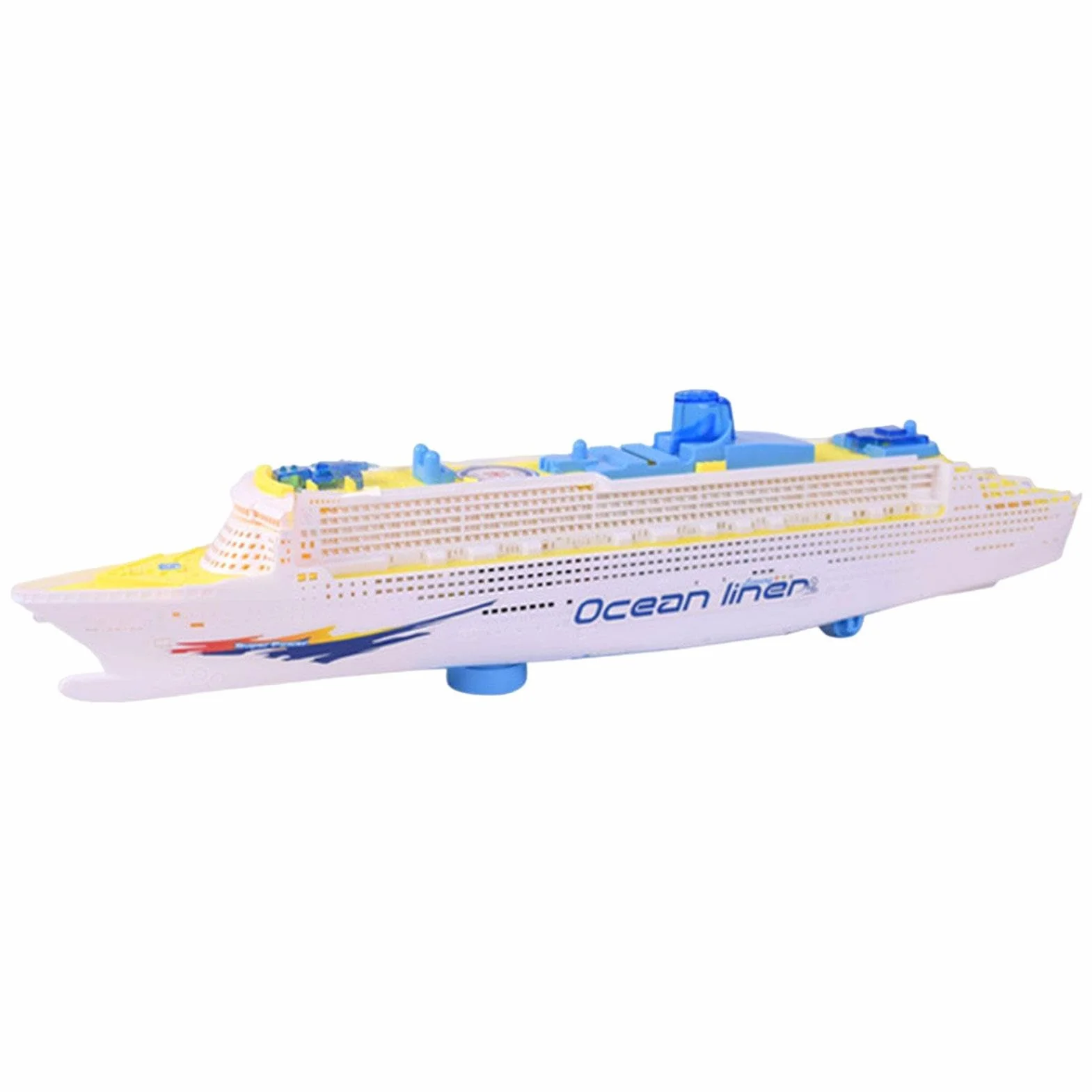 LED Transatlántico Intermitente con Rueda Universal para Niños 3-12 Años - Decoración Náutica y Juguete de Barco