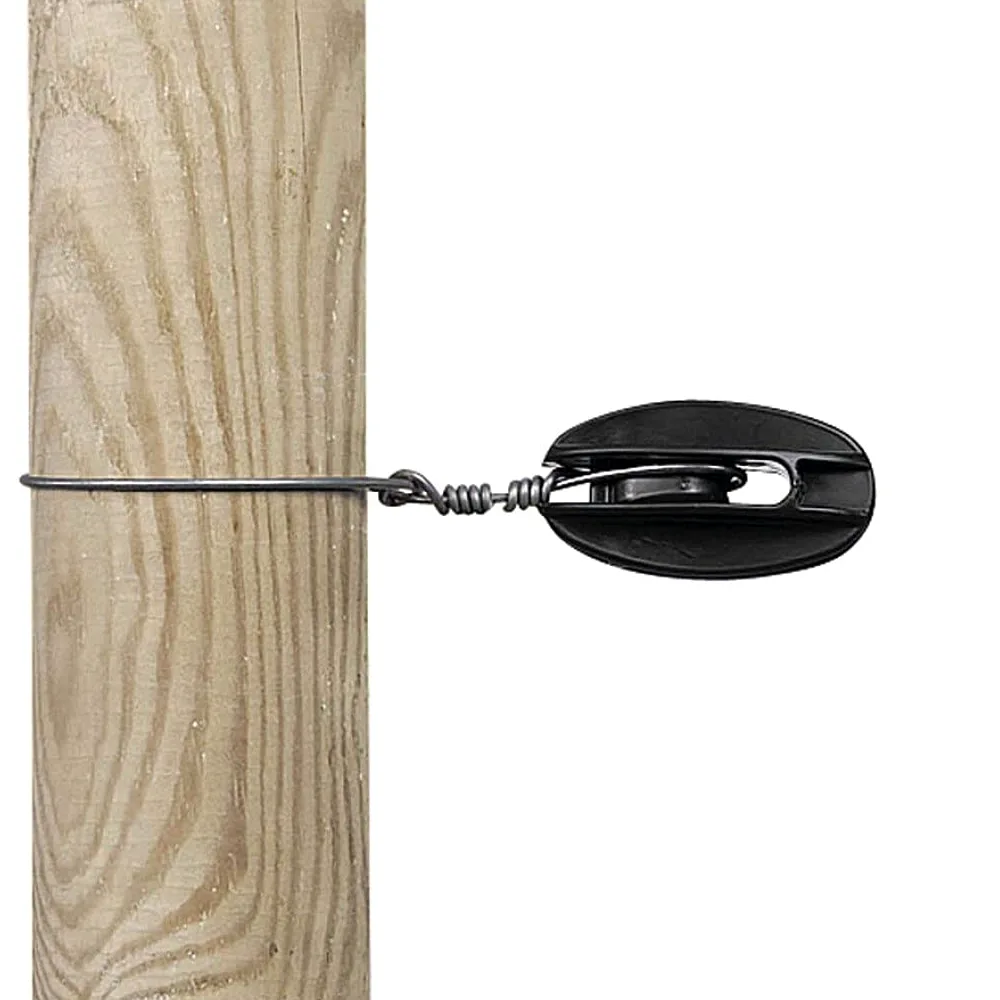 Aislador de carril negro para cuerda (100)